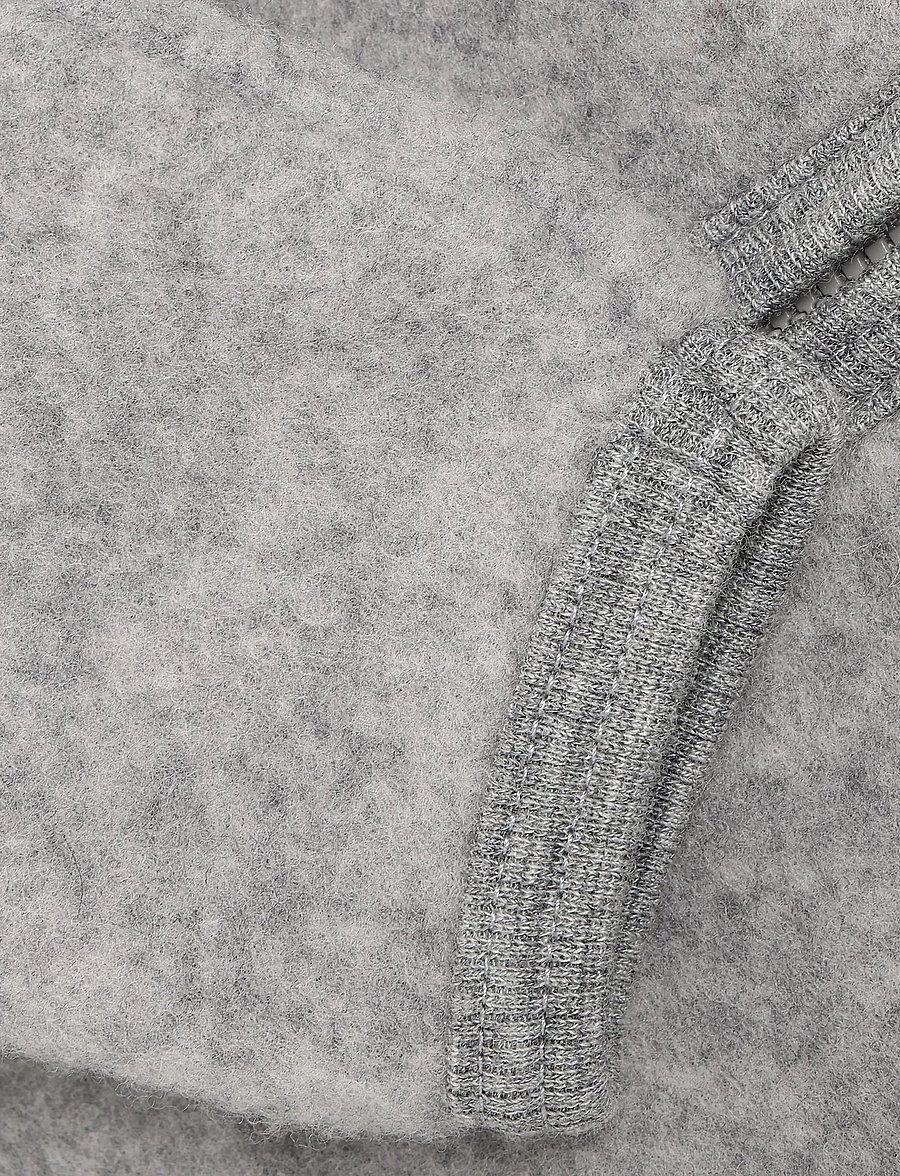 Huttelihut - Jacket Ears Wool Fleece - fleecejackor - medium grey melange - 2