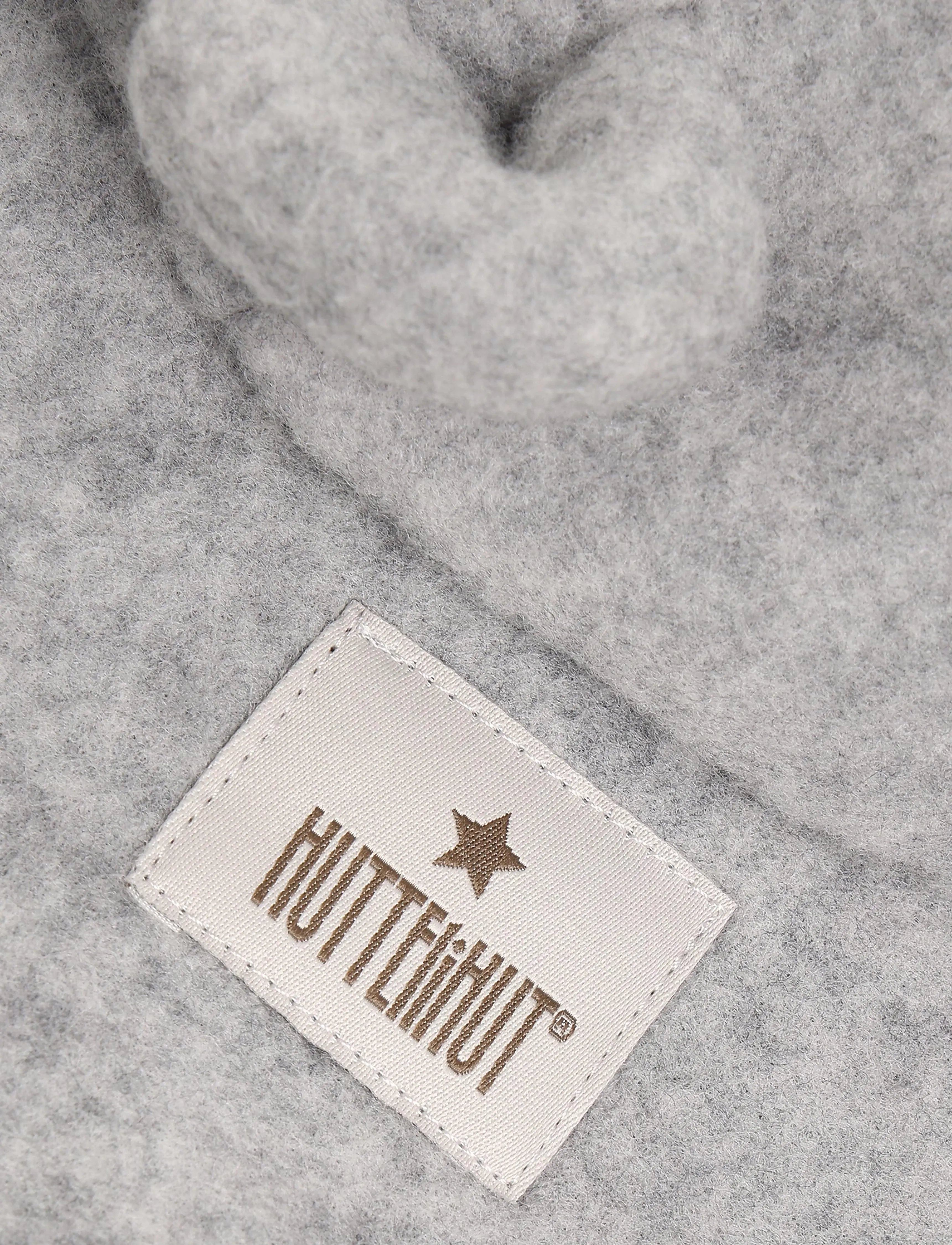 Huttelihut - Jacket Ears Wool Fleece - fleecejackor - medium grey melange - 3
