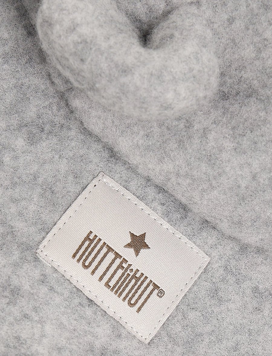 Huttelihut - Jacket Ears Wool Fleece - fleecejackor - medium grey melange - 3
