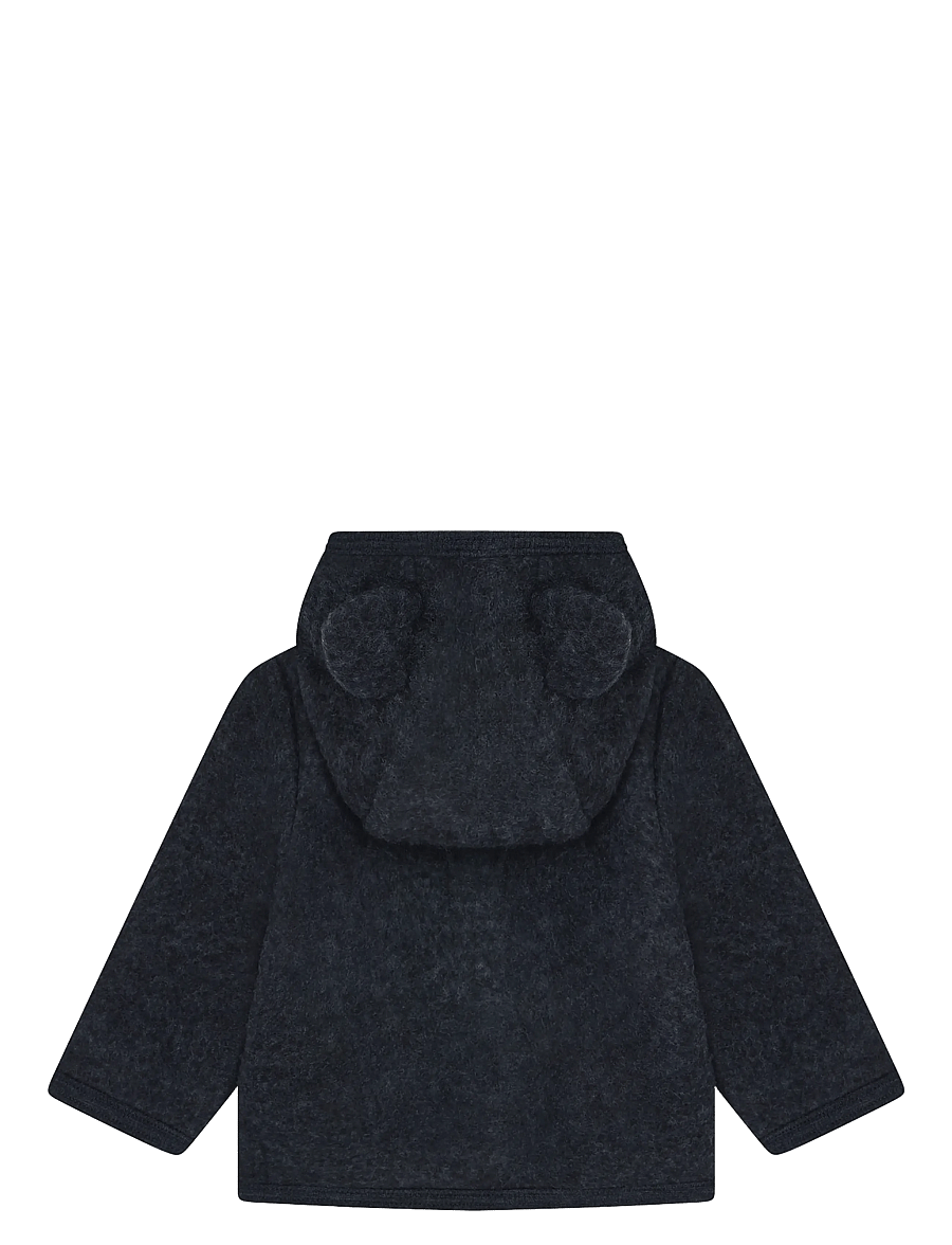 Huttelihut - Jacket Ears Wool Fleece - fleecejackor - navy melange - 1
