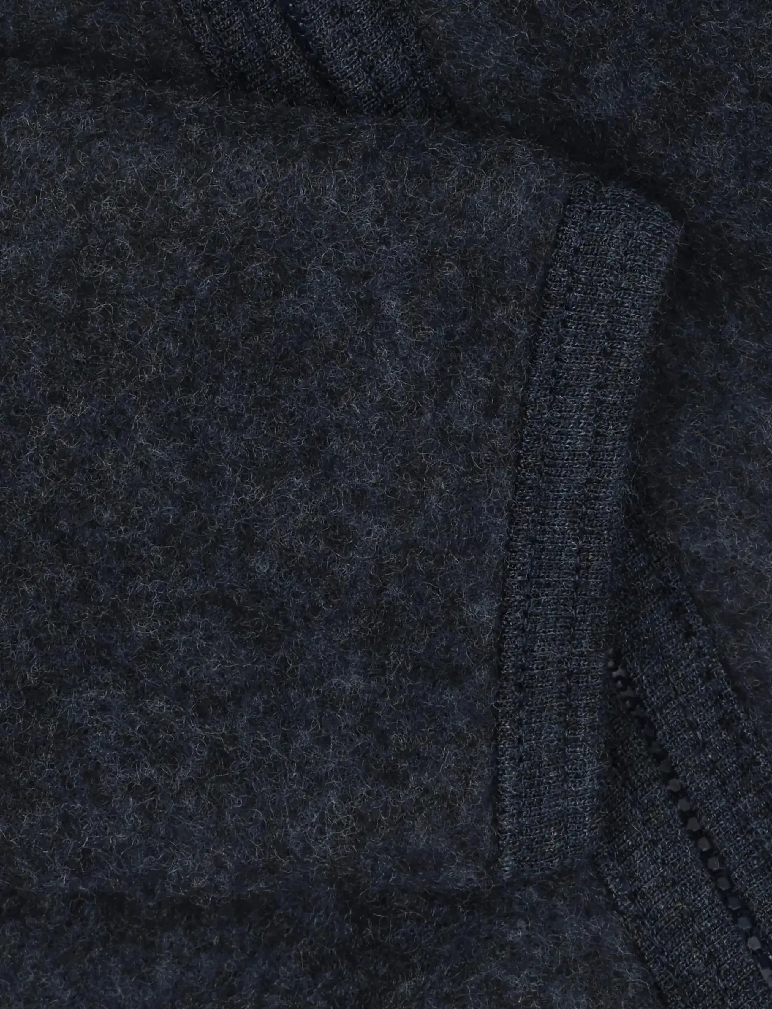 Huttelihut - Jacket Ears Wool Fleece - fleecejackor - navy melange - 2