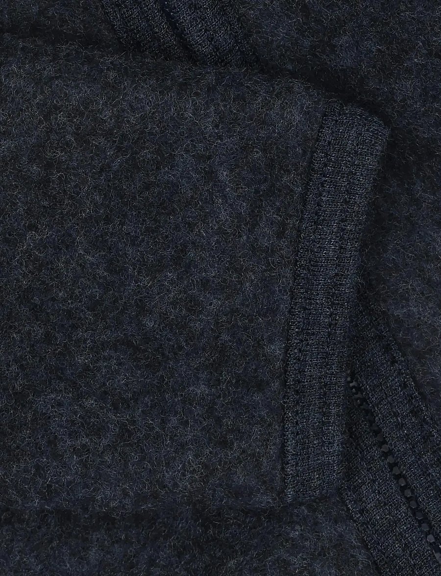 Huttelihut - Jacket Ears Wool Fleece - fleecejackor - navy melange - 2