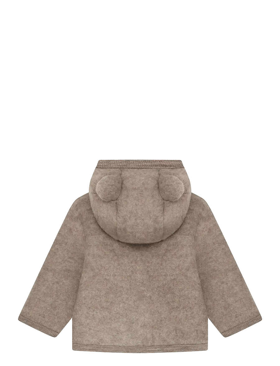 Huttelihut - Jacket Ears Wool Fleece - fleecejakker - savannah melange - 1