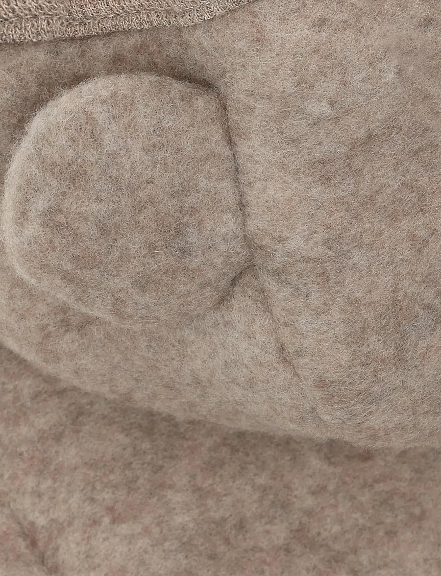 Huttelihut - Jacket Ears Wool Fleece - fleecejakker - savannah melange - 3