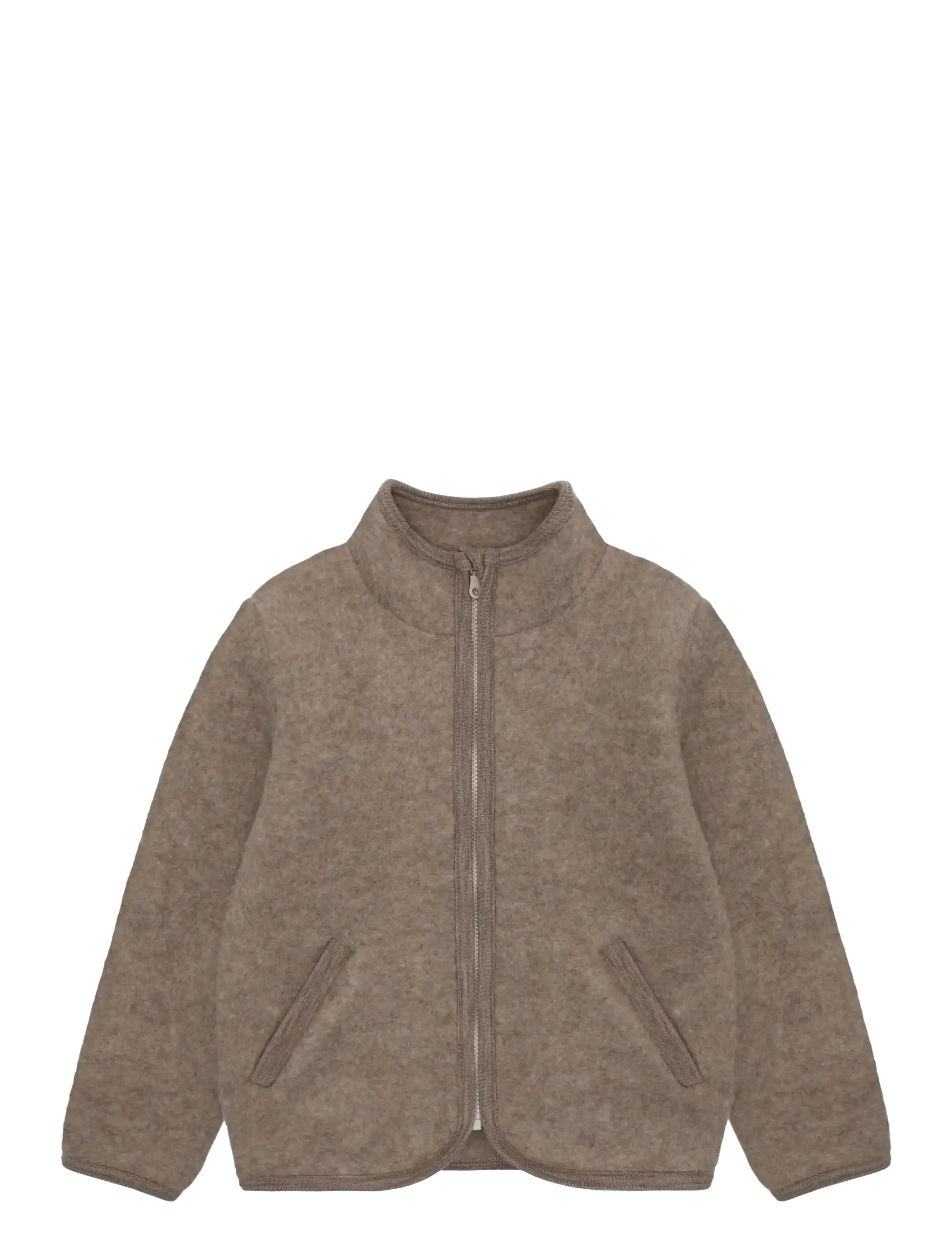 Huttelihut Jacket Wool Fleece - Fleecejackor - SAVANNAH MELANGE / brown