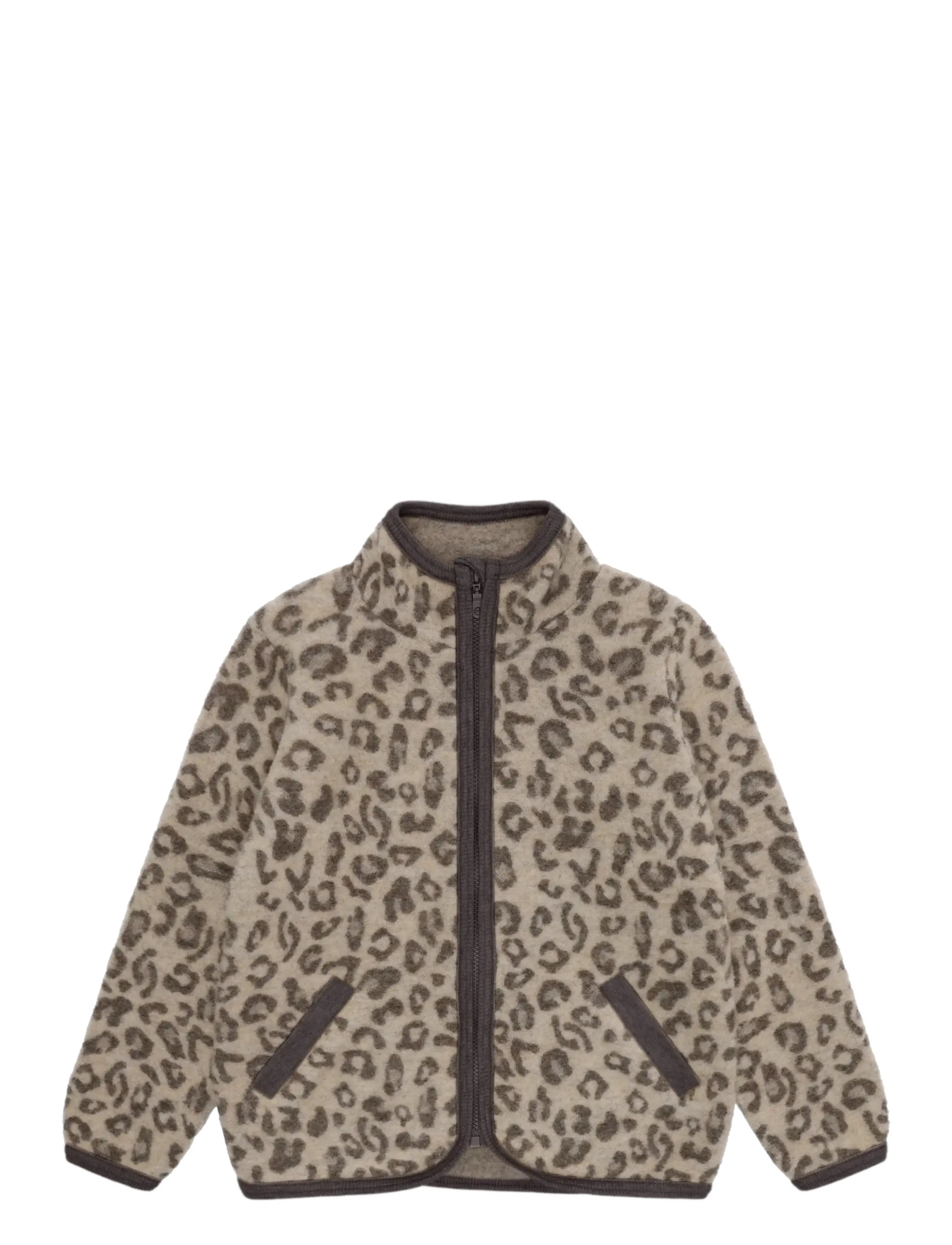 Huttelihut Jacket Wool Fleece Jacquard - Fleecejackor - CAMEL MELANGE / beige