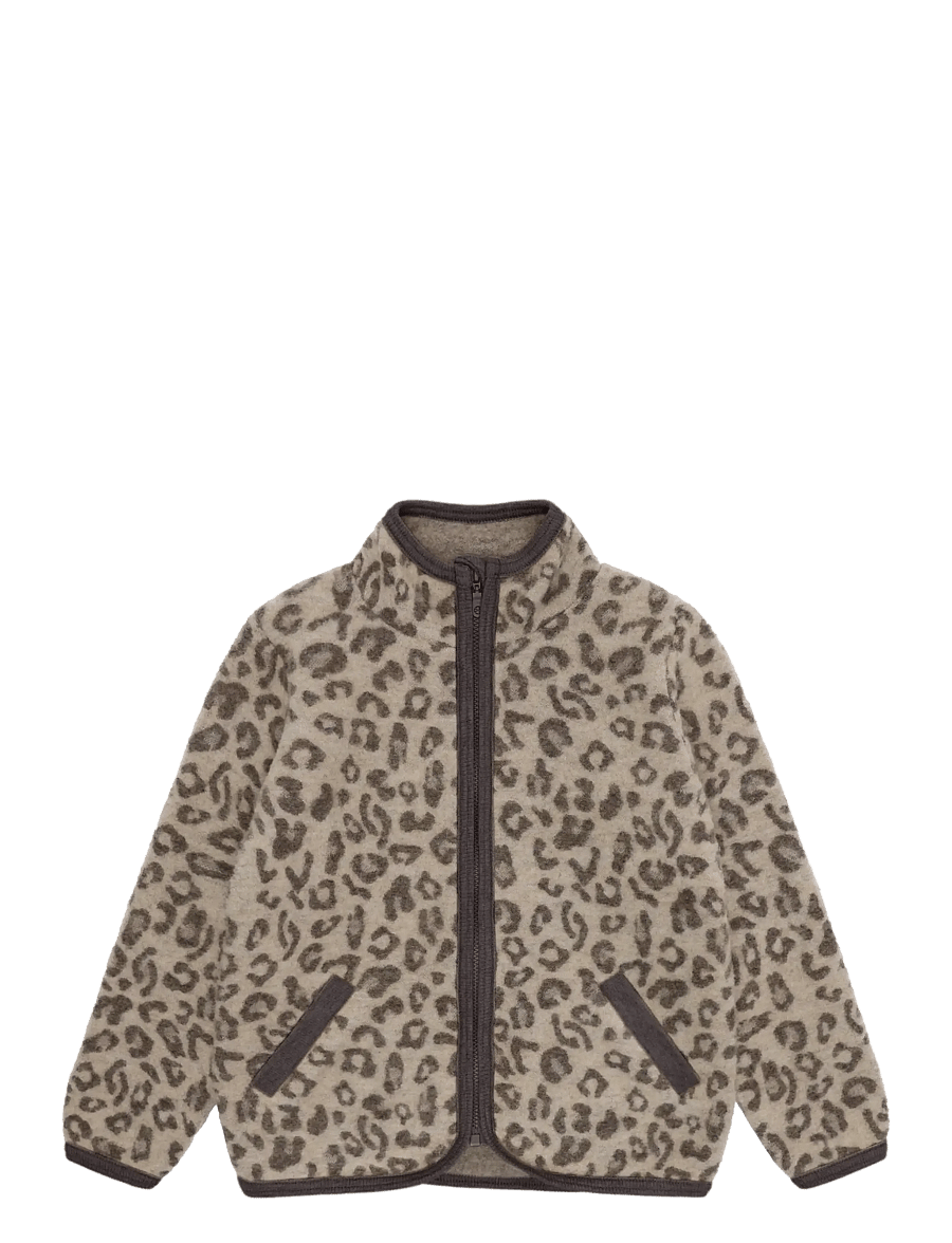 Huttelihut - Jacket Wool Fleece Jacquard - fleecejackor - camel melange - 1