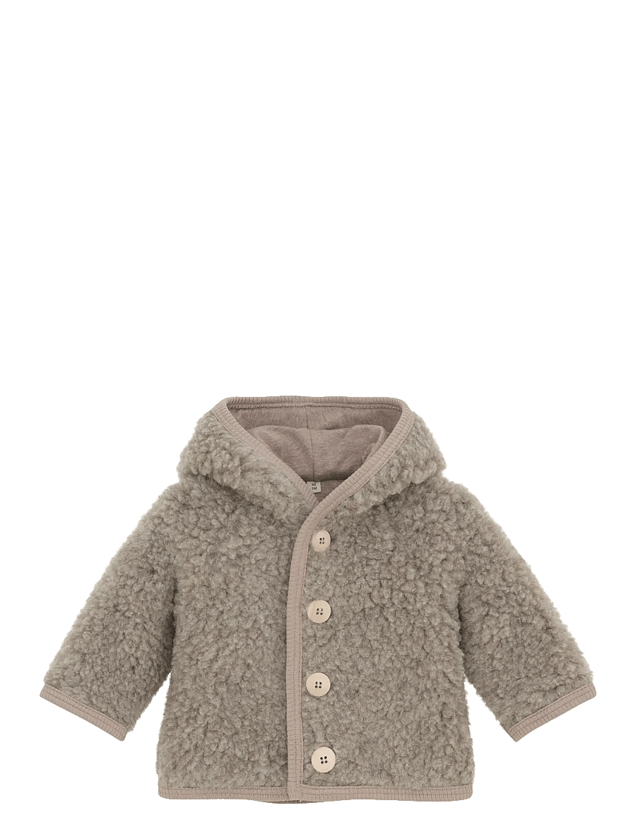 Huttelihut - Jacket Pixie Wool Teddy w. Lin - soojad ja polsterdatud - camel melange - 0