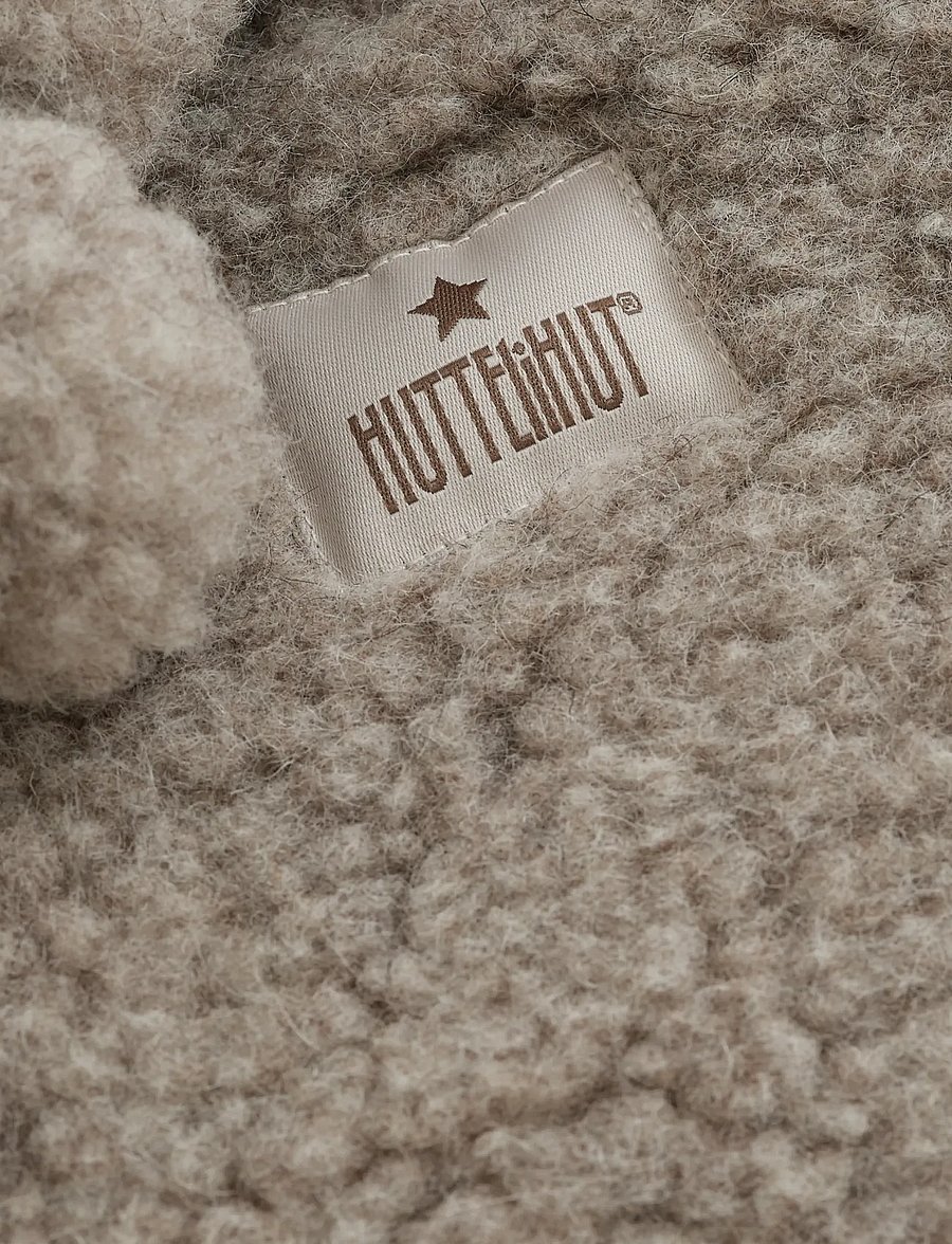 Huttelihut - Jacket Pixie Wool Teddy w. Lin - soojad ja polsterdatud - camel melange - 3