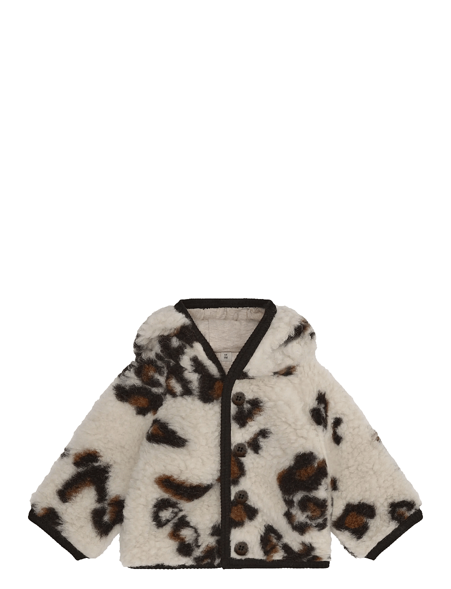 Huttelihut - Jacket Wool Teddy Jacq w. Lin - daunen- und steppjacken - cement - 1