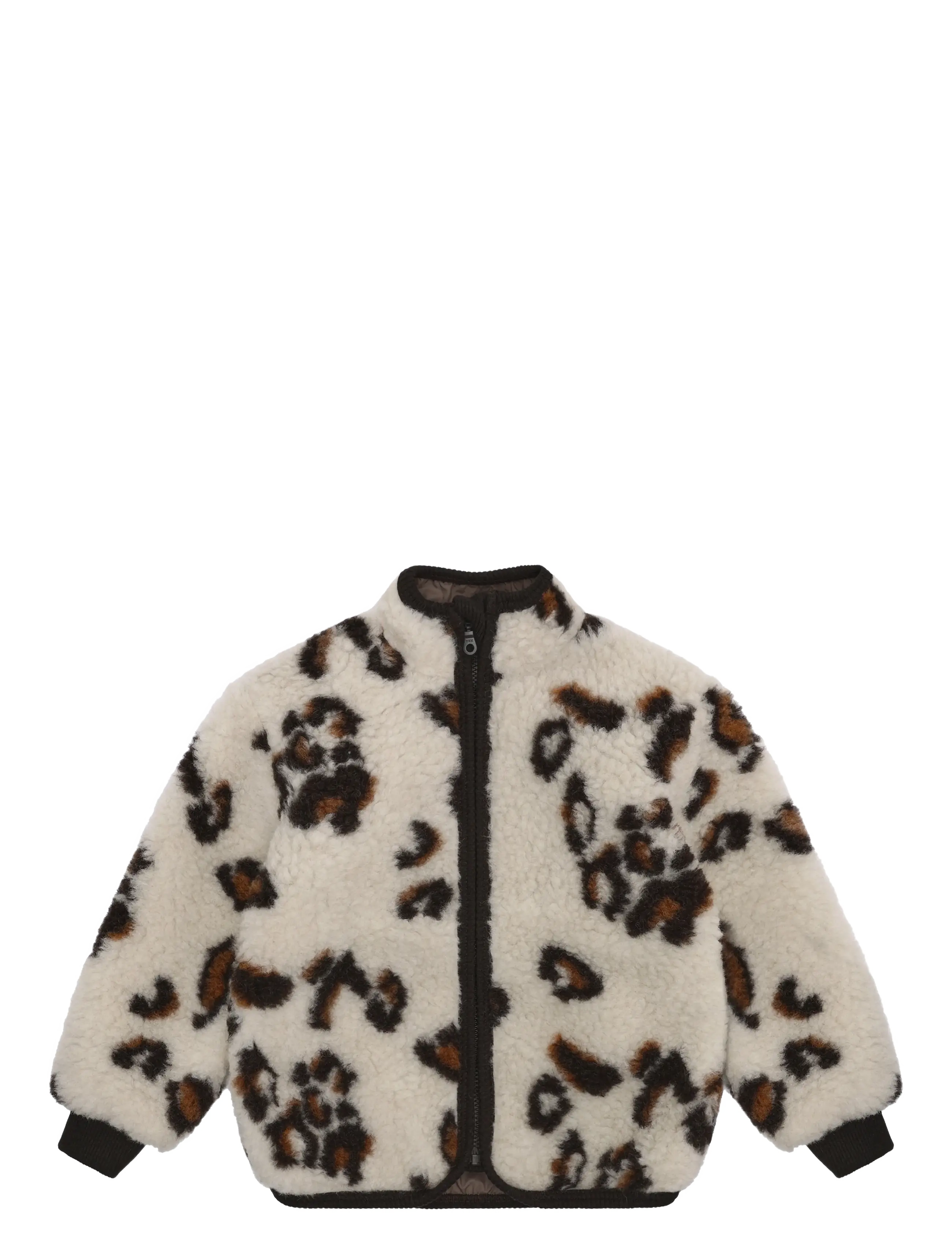 Huttelihut Jacket Wool Teddy Jacq w. Lin - Kläder - CEMENT / multi