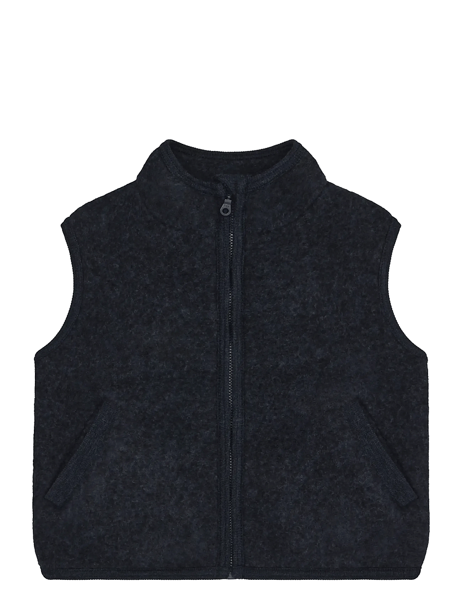 Huttelihut - Vest Wool Fleece - shop efter alder - navy melange - 1