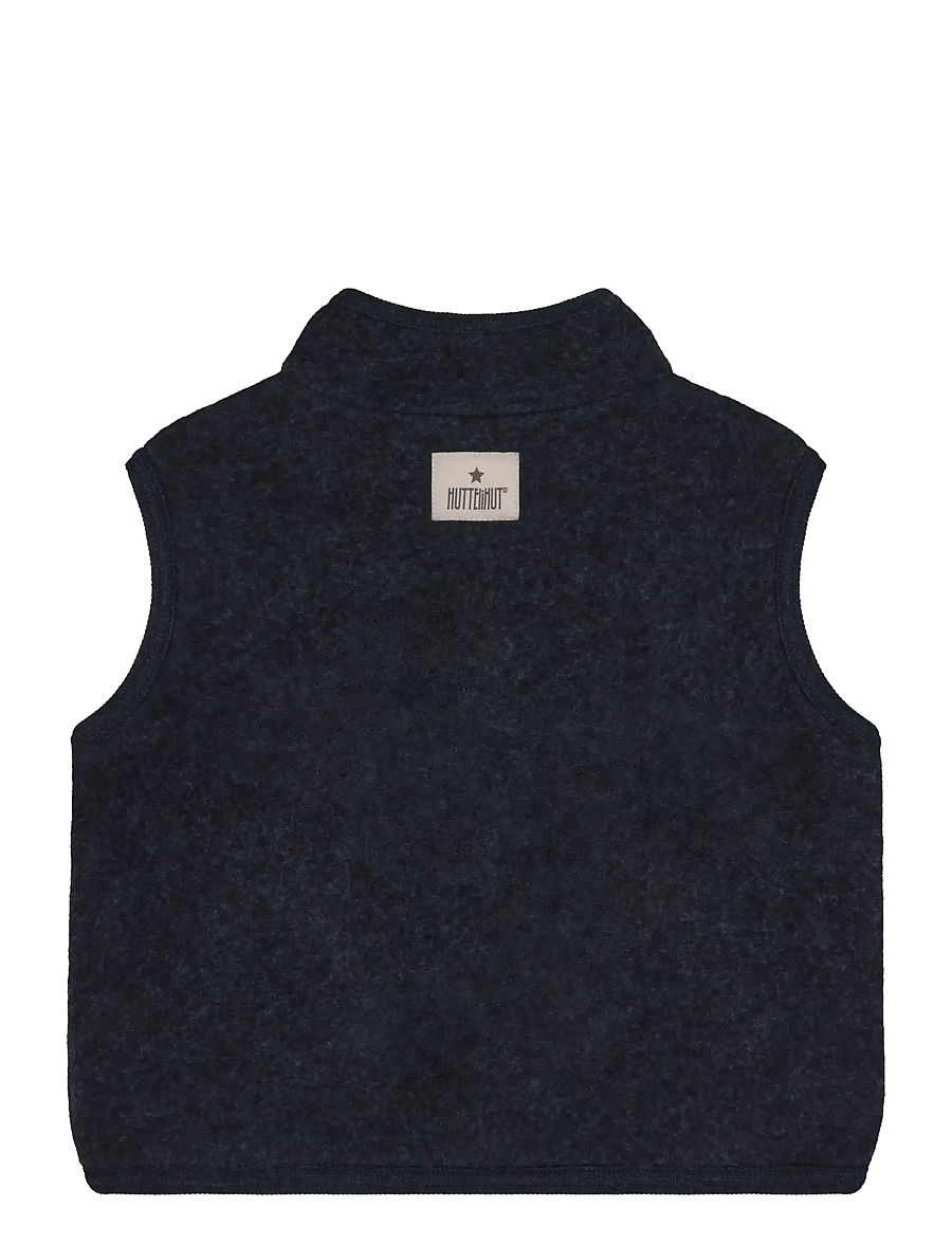Huttelihut - Vest Wool Fleece - shop efter alder - navy melange - 2