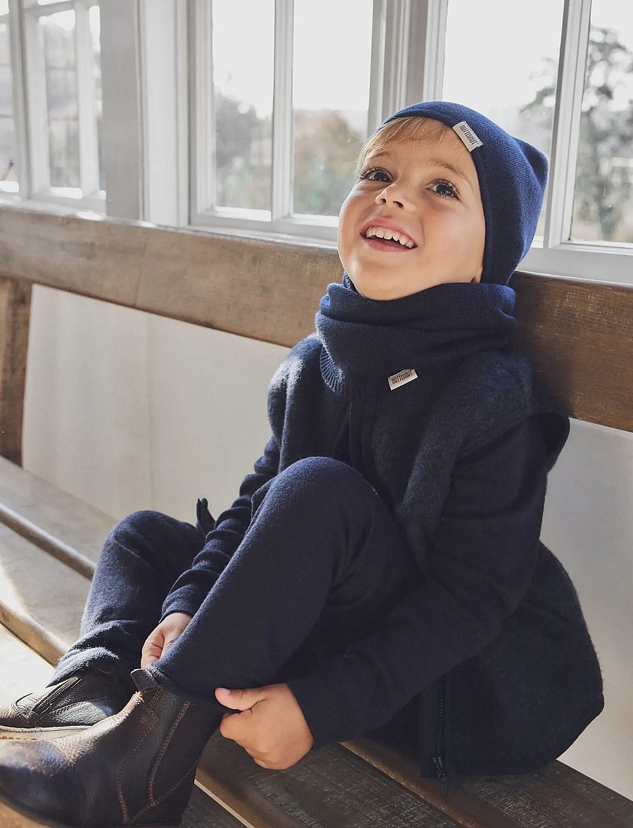 Huttelihut - Vest Wool Fleece - shop efter alder - navy melange - 3