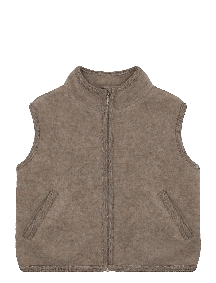 Huttelihut - Vest Wool Fleece - shop efter alder - savannah melange - 0