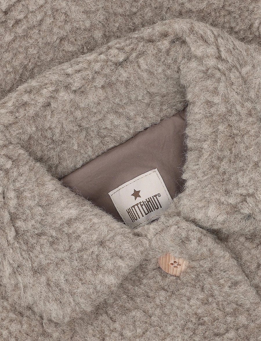 Huttelihut - Coat Wool Teddy w. Lining - daunen- und steppjacken - camel melange - 2