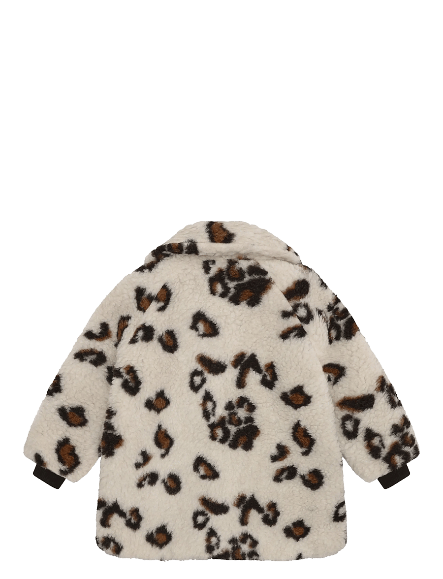 Huttelihut - Coat Wool Teddy Jacq w. Lin - dunjakker - cement - 2