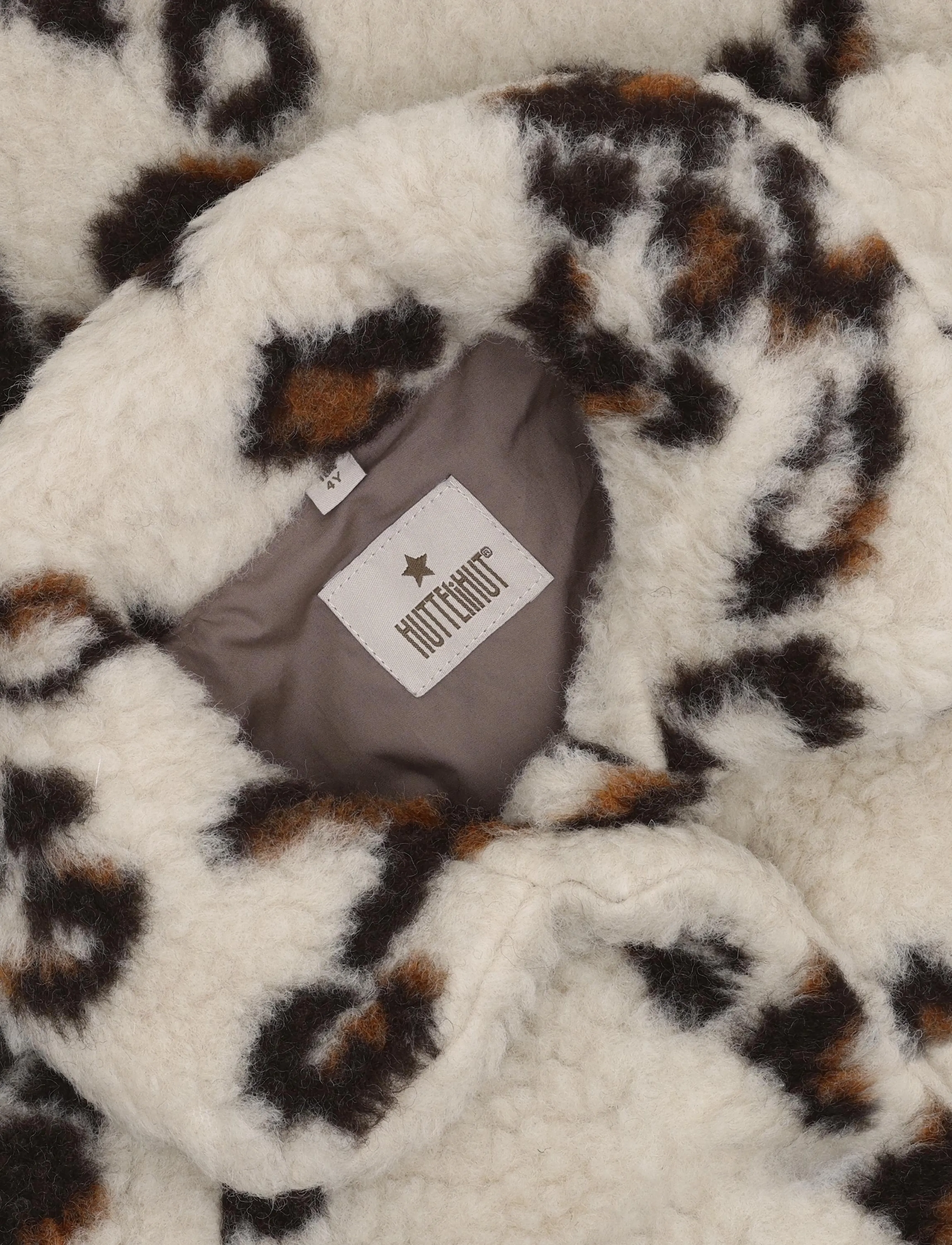Huttelihut - Coat Wool Teddy Jacq w. Lin - cement - 4