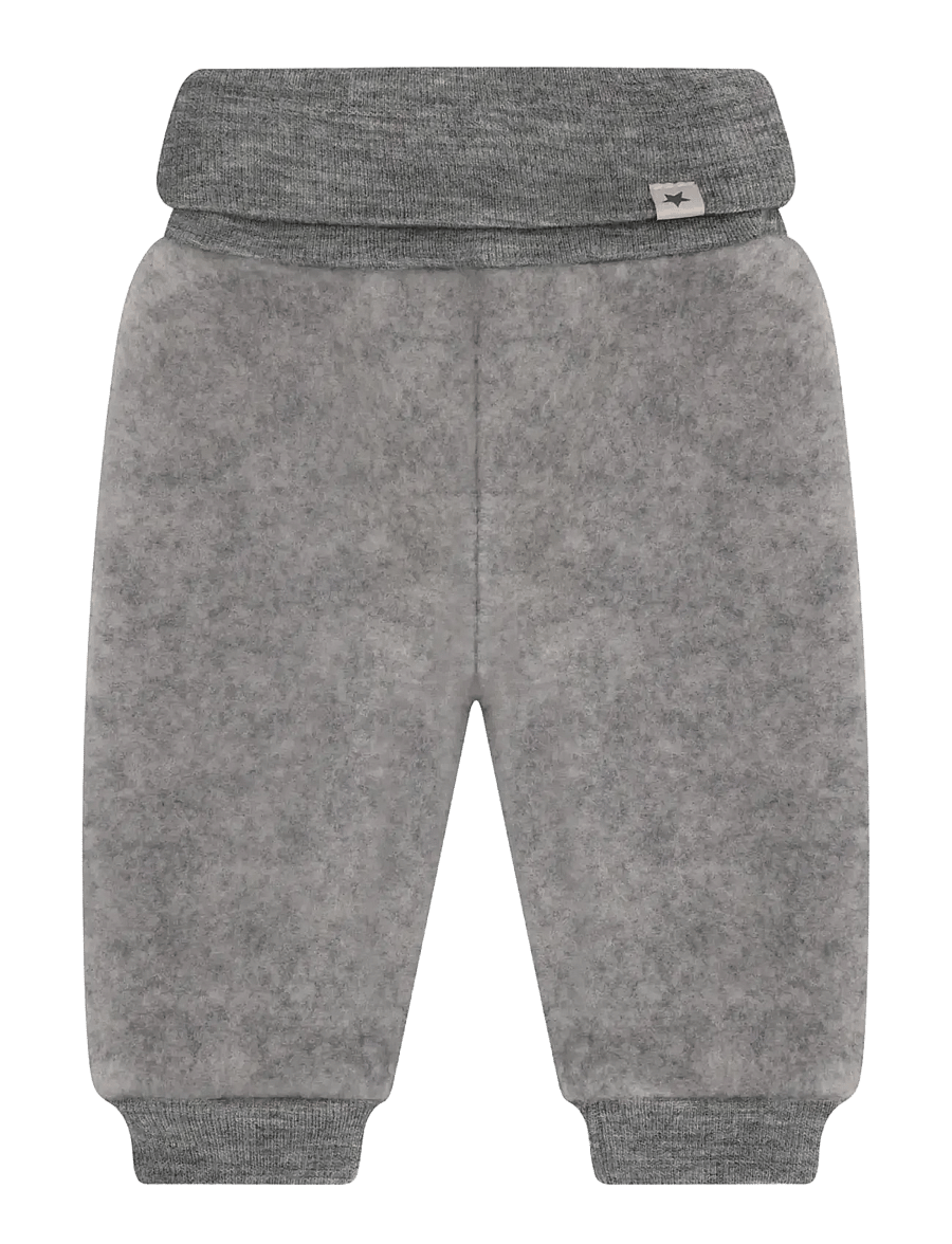 Huttelihut - Pants Wool Fleece - mjukisbyxor - medium grey melange - 1