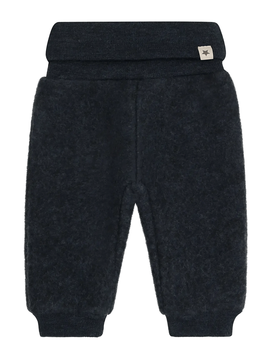 Huttelihut - Pants Wool Fleece - dressipüksid - navy melange - 0