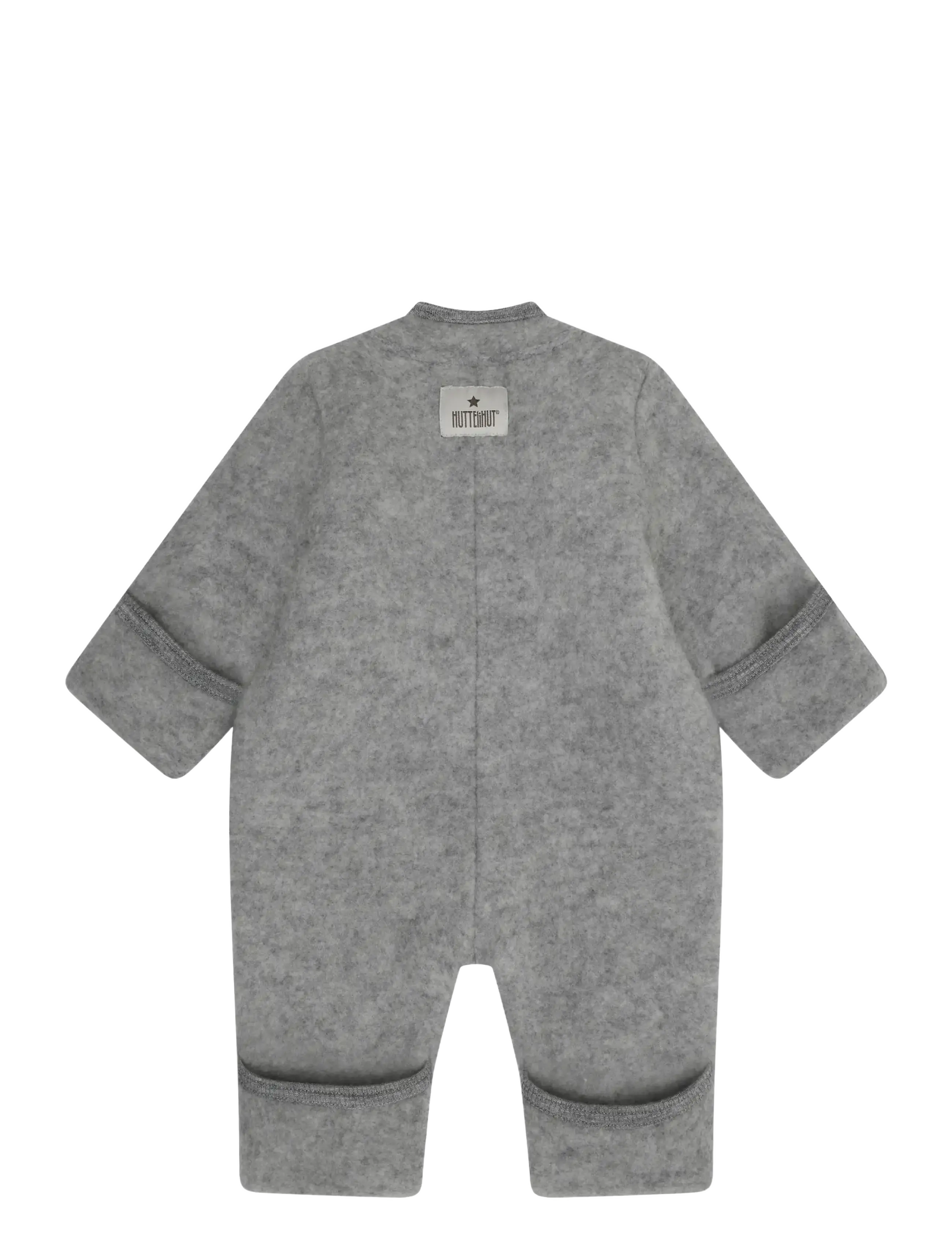 Huttelihut - Pram Suit Wool Fleece - termokombinesoonid - medium grey melange - 1