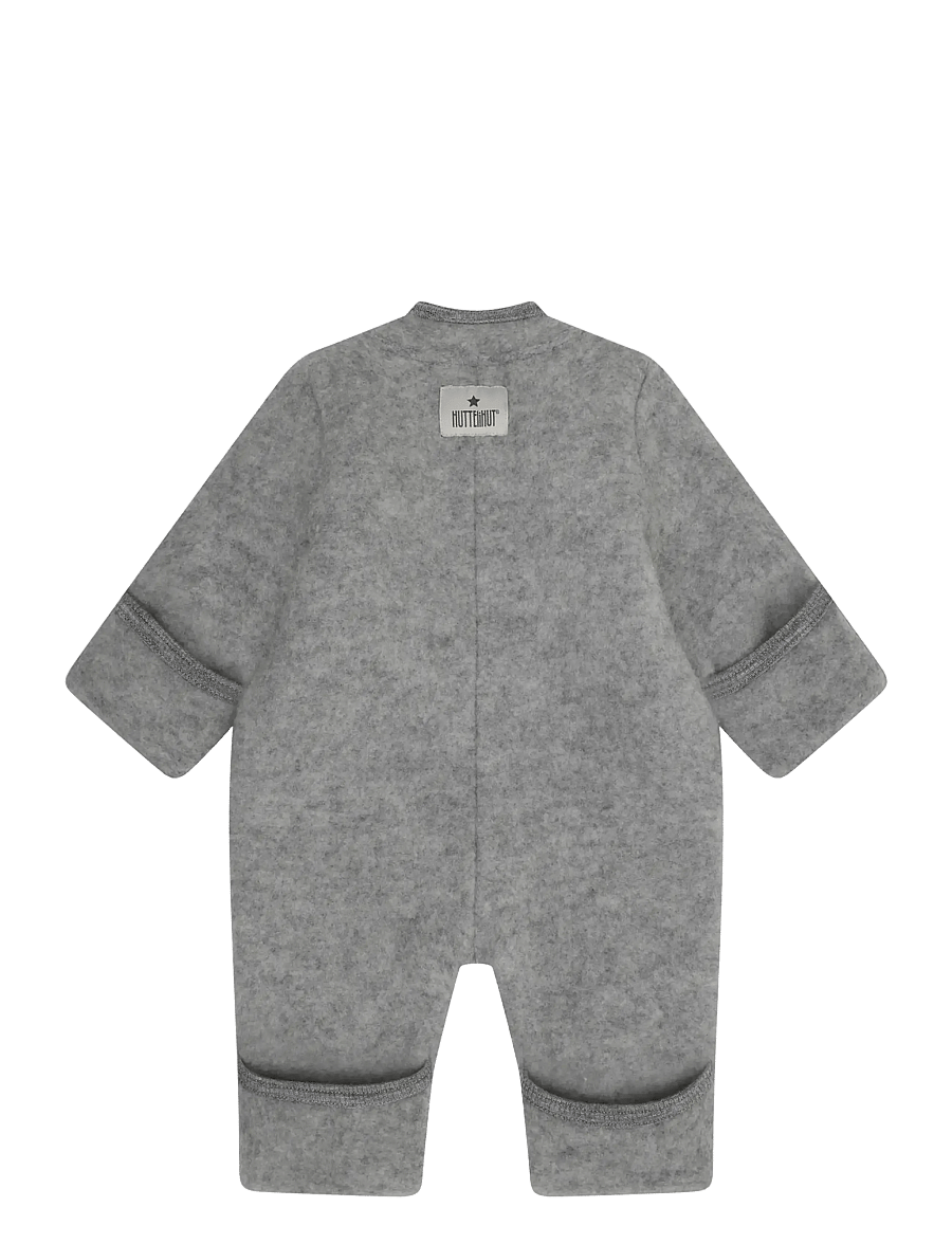Huttelihut - Pram Suit Wool Fleece - termokombinesoonid - medium grey melange - 1