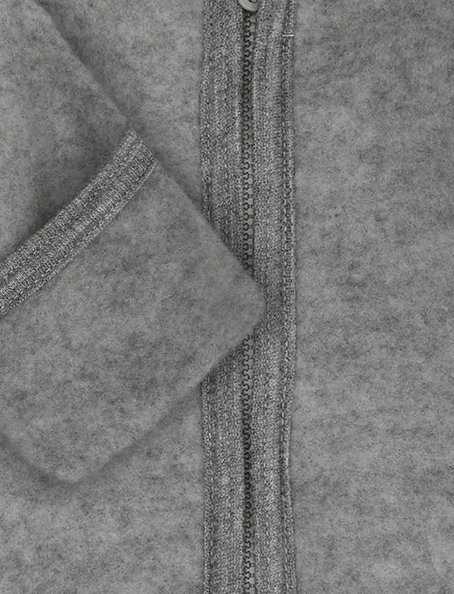 Huttelihut - Pram Suit Wool Fleece - termokombinesoonid - medium grey melange - 2