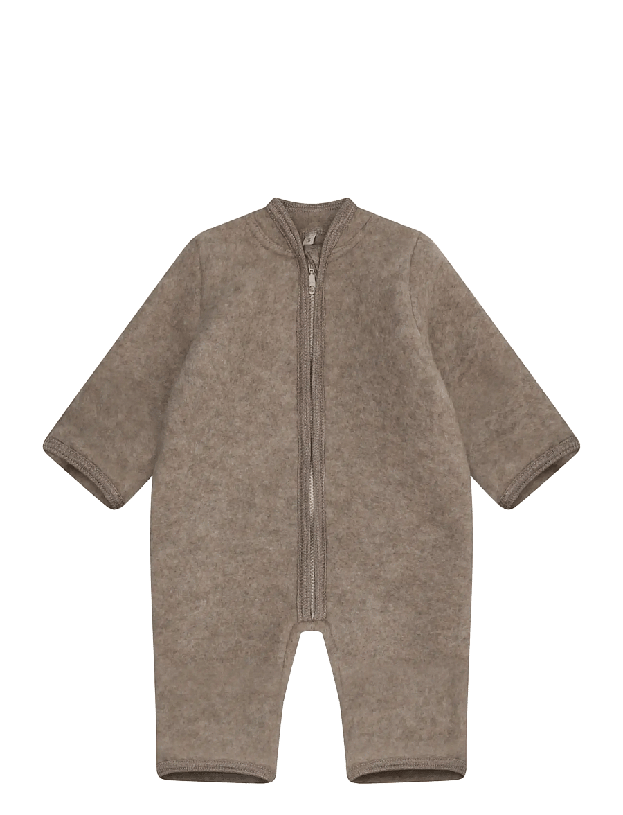 Huttelihut - Pram Suit Wool Fleece - fleecedragter - savannah melange - 0
