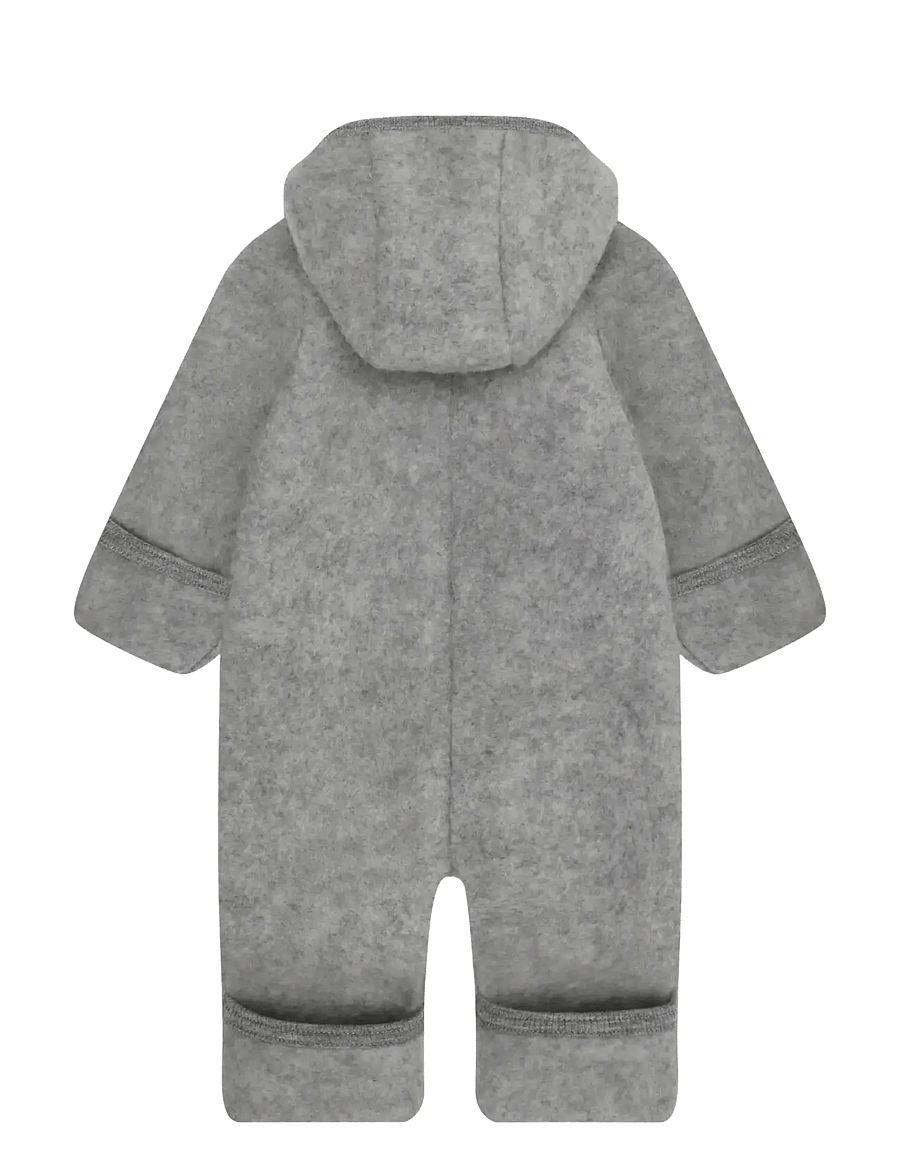Huttelihut - Pram Suit Wool Fleece - byxdress - medium grey melange - 1