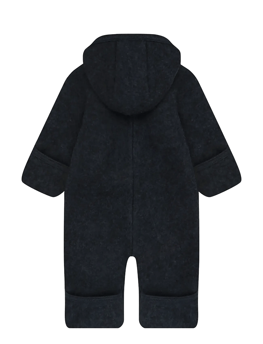 Huttelihut - Pram Suit Wool Fleece - kombinesoonid - navy melange - 1