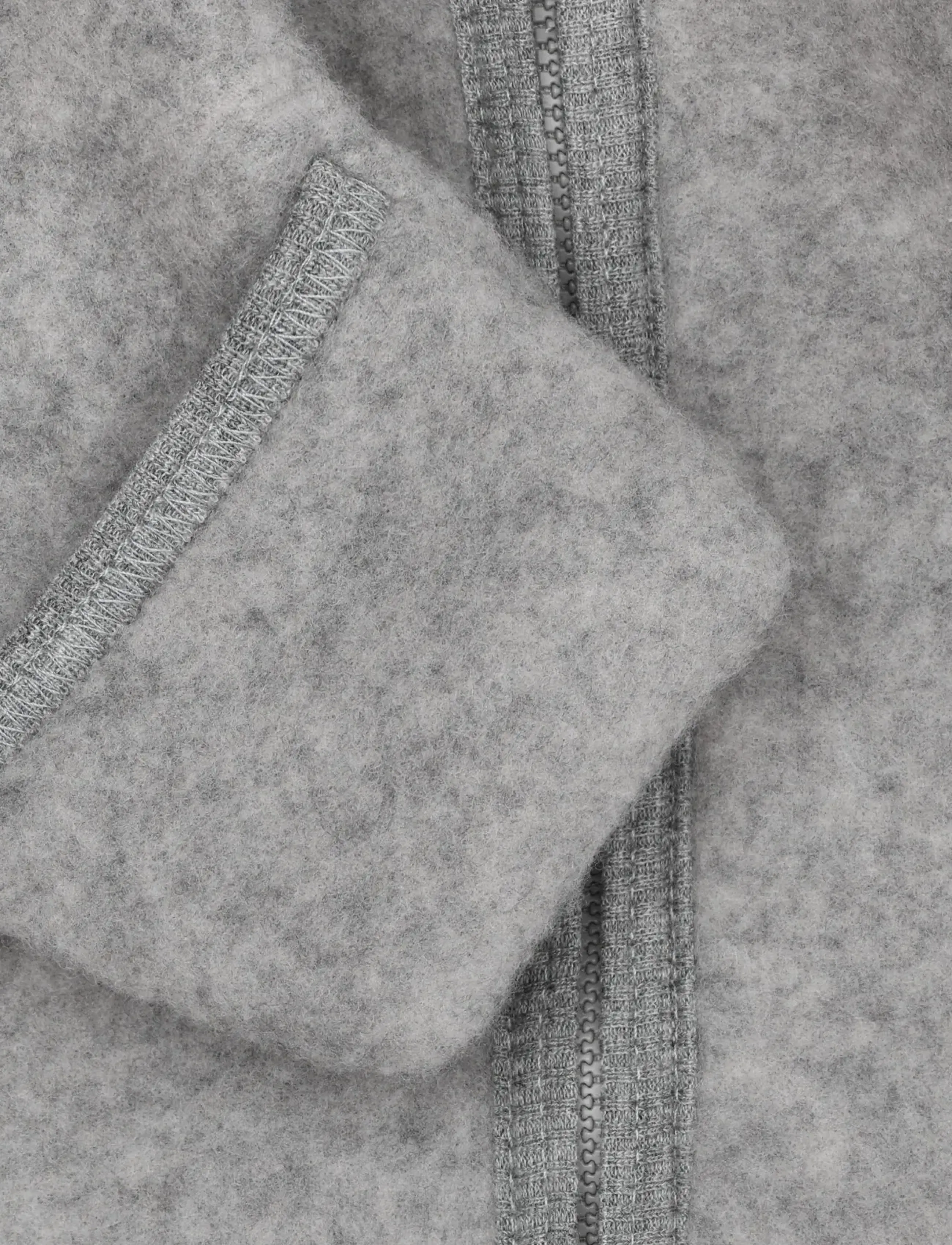 Huttelihut - Pram Suit Ears Wool Fleece - termokombinesoonid - medium grey melange - 3