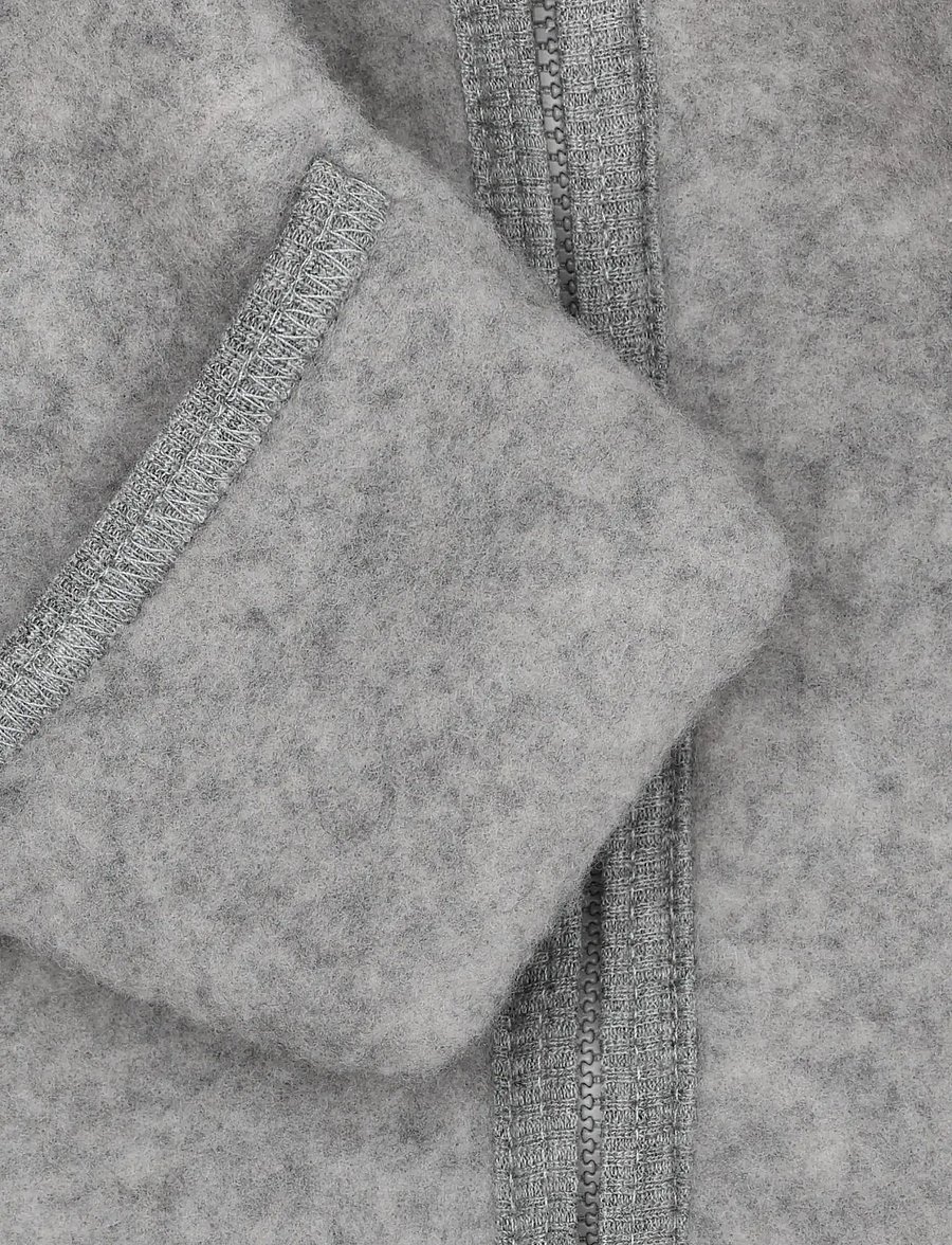 Huttelihut - Pram Suit Ears Wool Fleece - termokombinesoonid - medium grey melange - 3