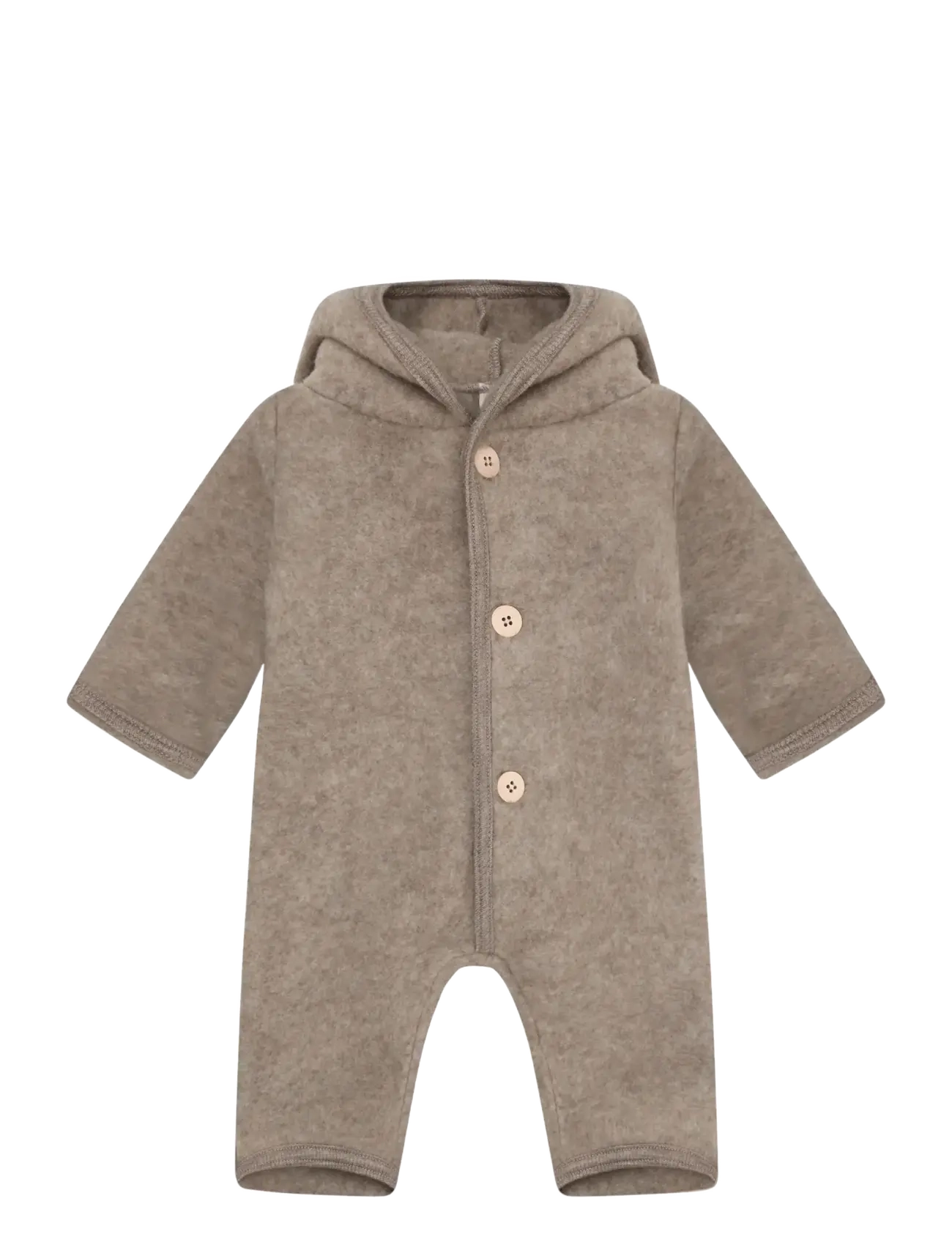 Huttelihut Pram Suit Pixie Wool Fleece - Fleece coveralls - SAVANNAH MELANGE / beige