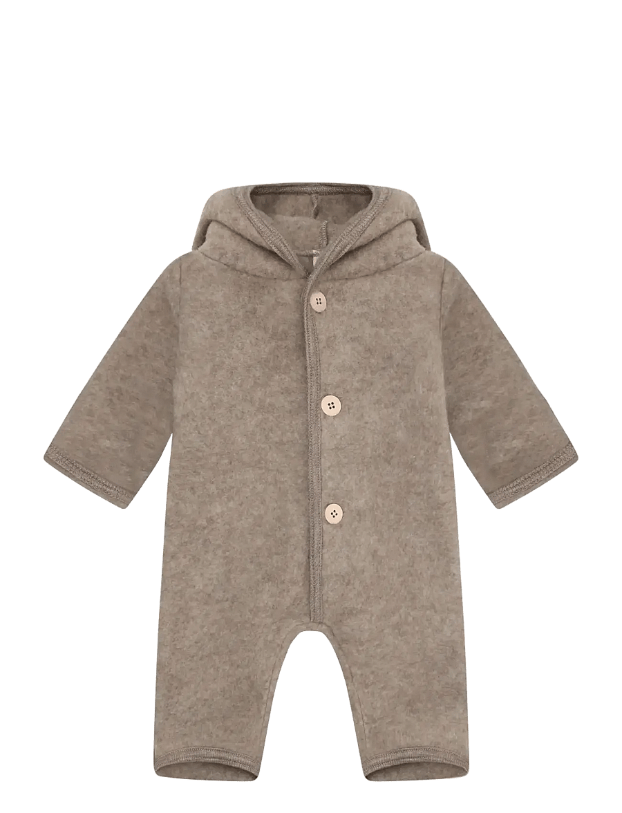 Huttelihut - Pram Suit Pixie Wool Fleece - savannah melange - 0