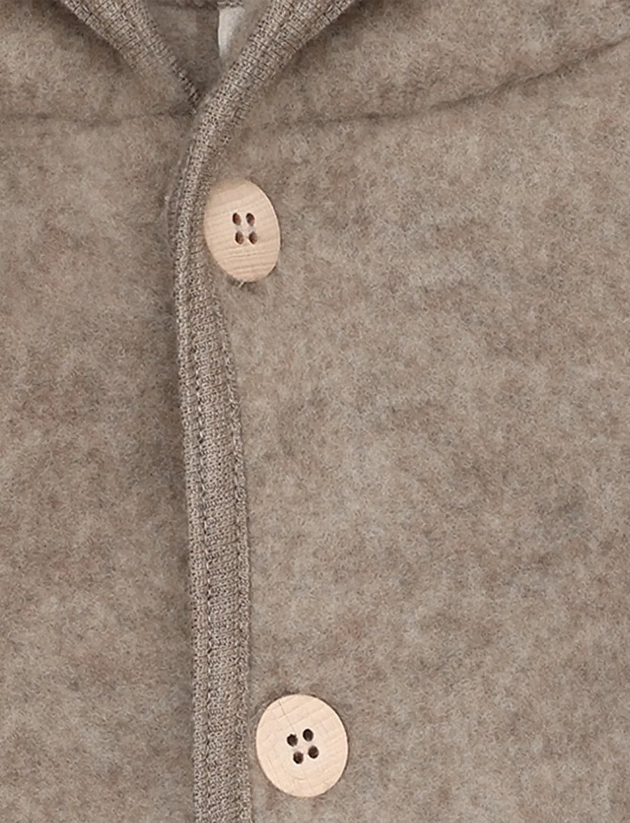Huttelihut - Pram Suit Pixie Wool Fleece - savannah melange - 2