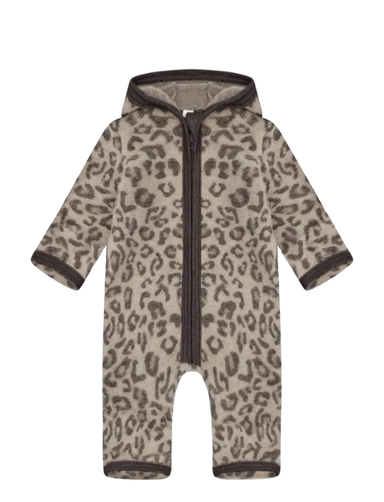 Huttelihut Pram Suit Wool Fleece Jacquard - Overtøj - CAMEL MELANGE / beige