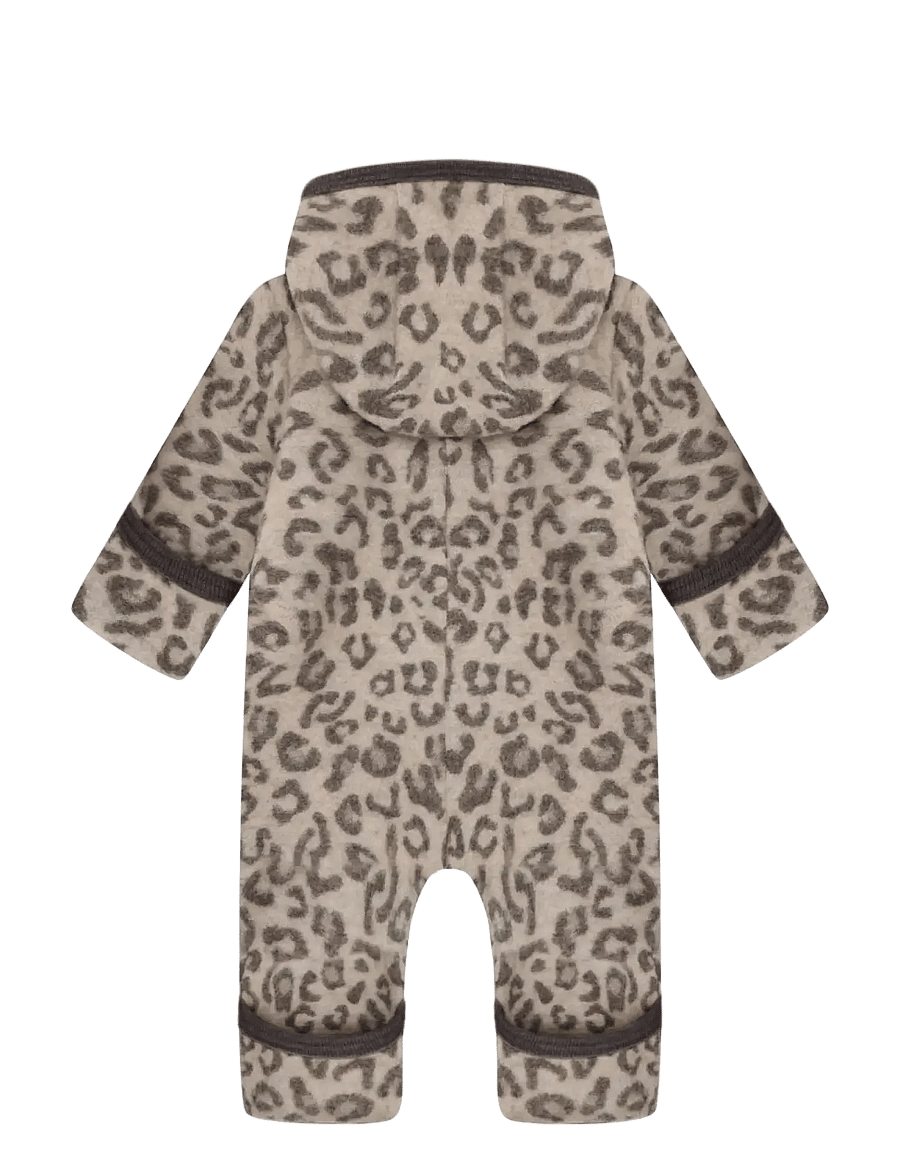 Huttelihut - Pram Suit Wool Fleece Jacquard - fliiskombinesoonid - camel melange - 1