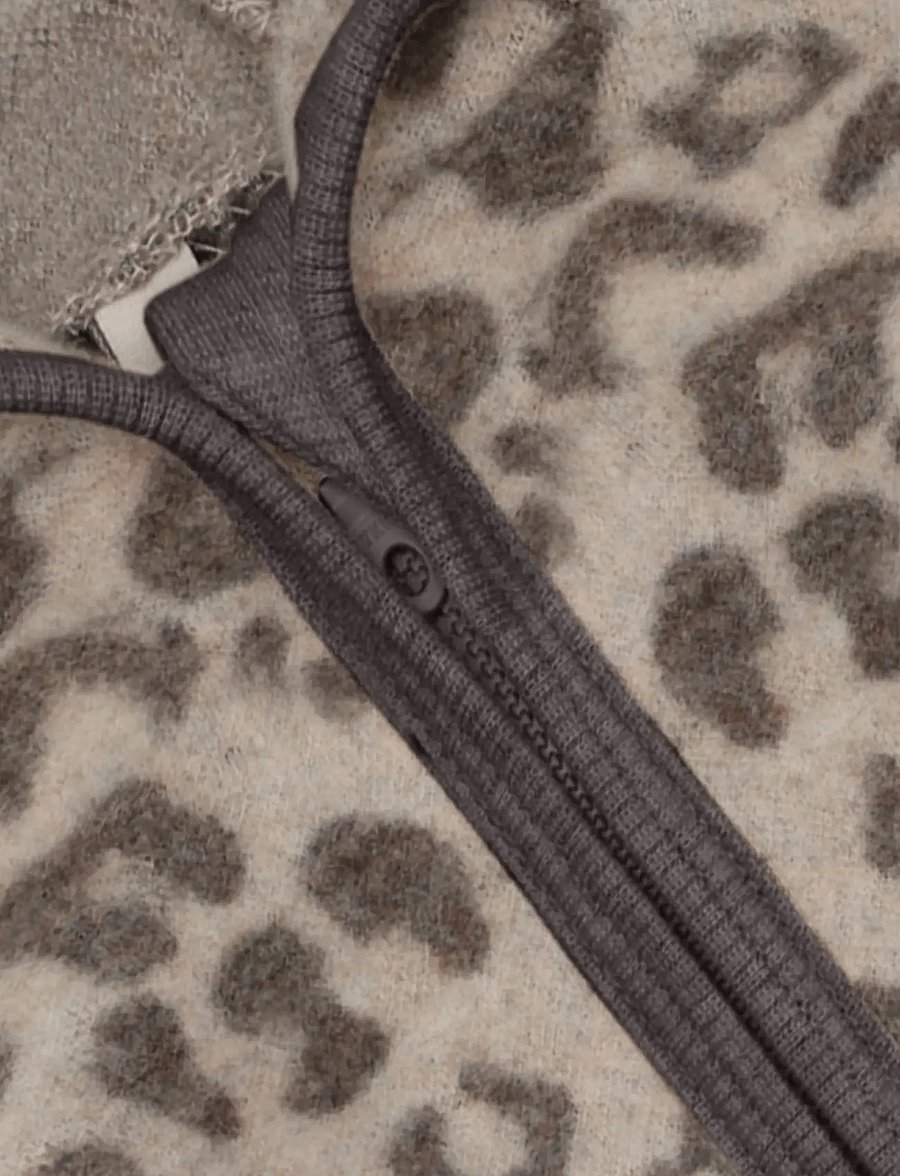 Huttelihut - Pram Suit Wool Fleece Jacquard - fliiskombinesoonid - camel melange - 2