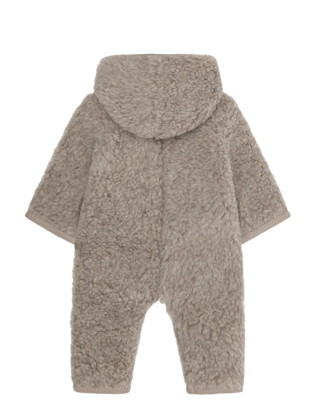 Huttelihut - Pram Suit Wool Teddy w. Lining - fleece overalls - camel melange - 1
