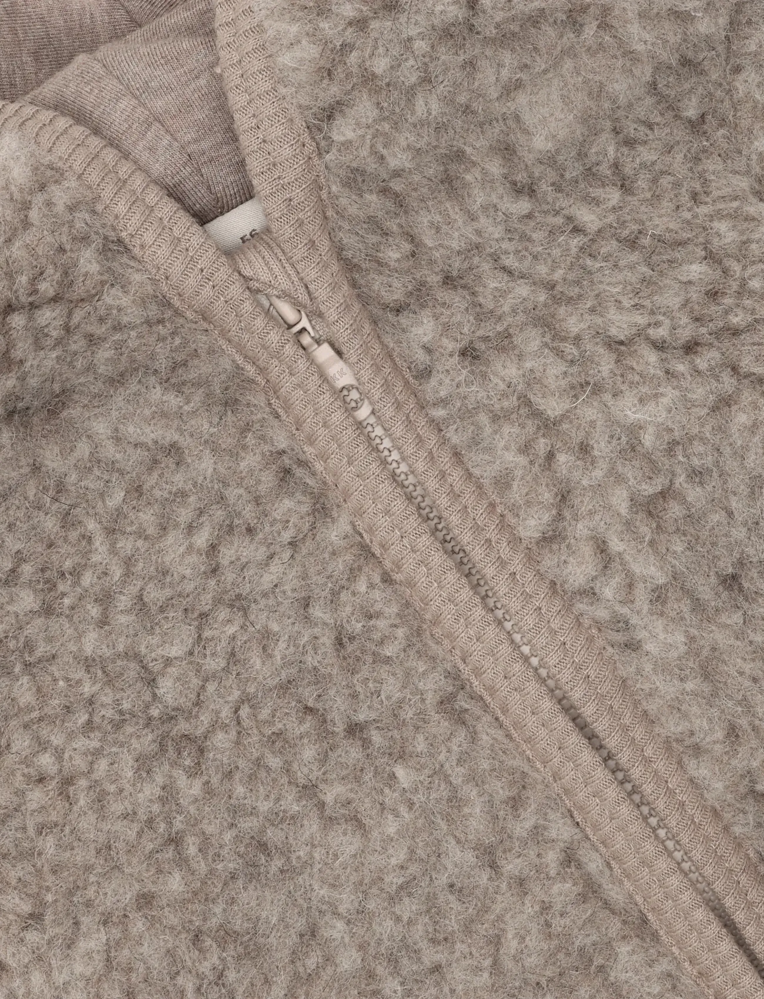 Huttelihut - Pram Suit Wool Teddy w. Lining - fleece overalls - camel melange - 2