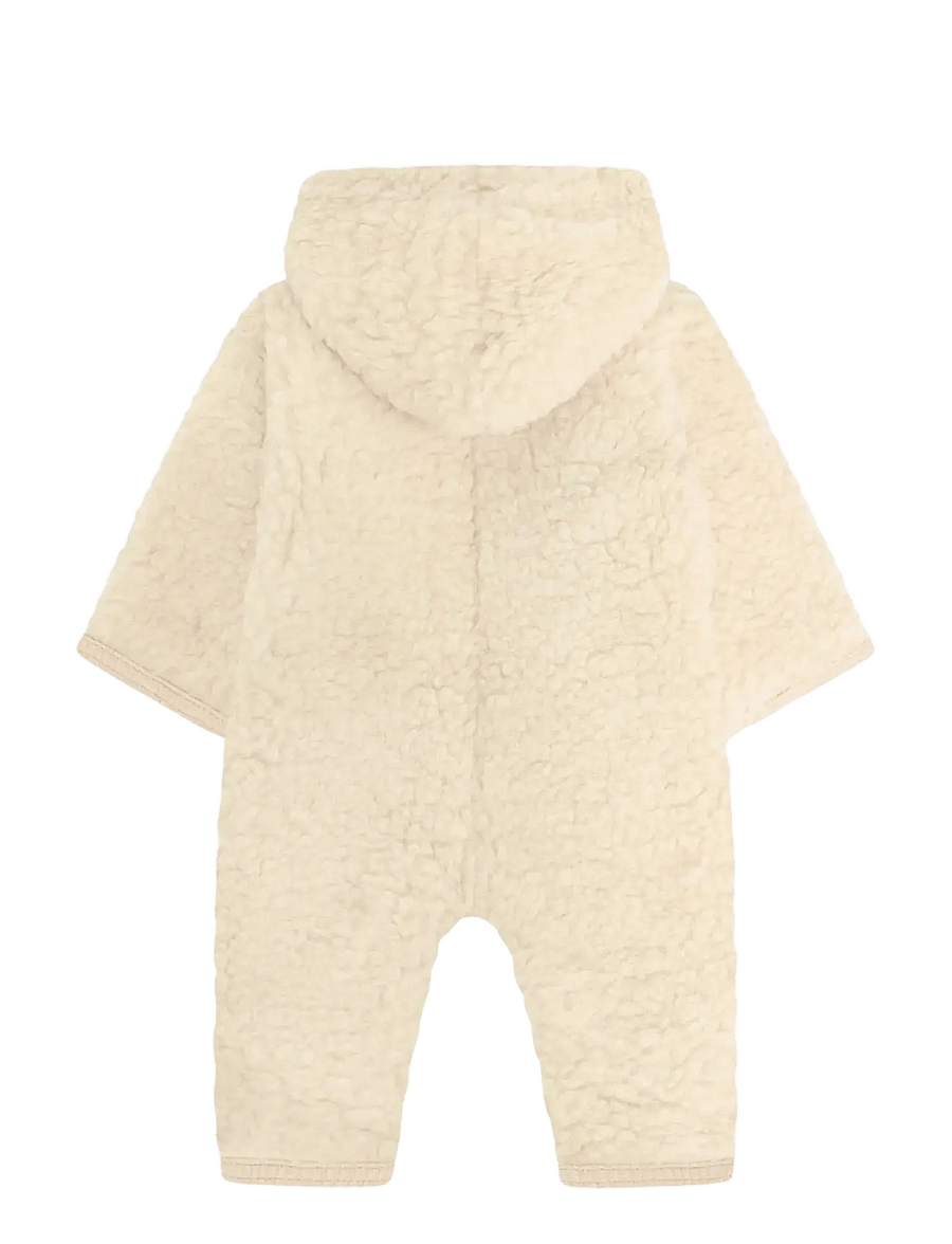 Huttelihut - Pram Suit Wool Teddy w. Lining - shop efter alder - cement - 1