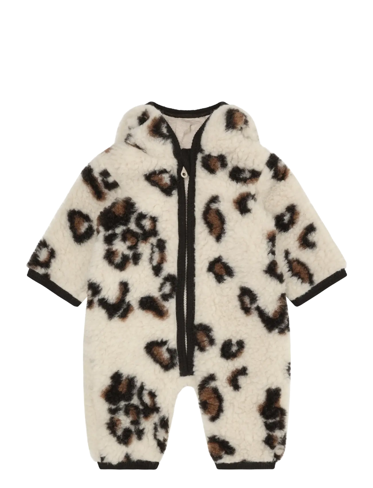 Huttelihut Pram Suit Wool Teddy Jacq Lin - Outdoor - CEMENT / cream