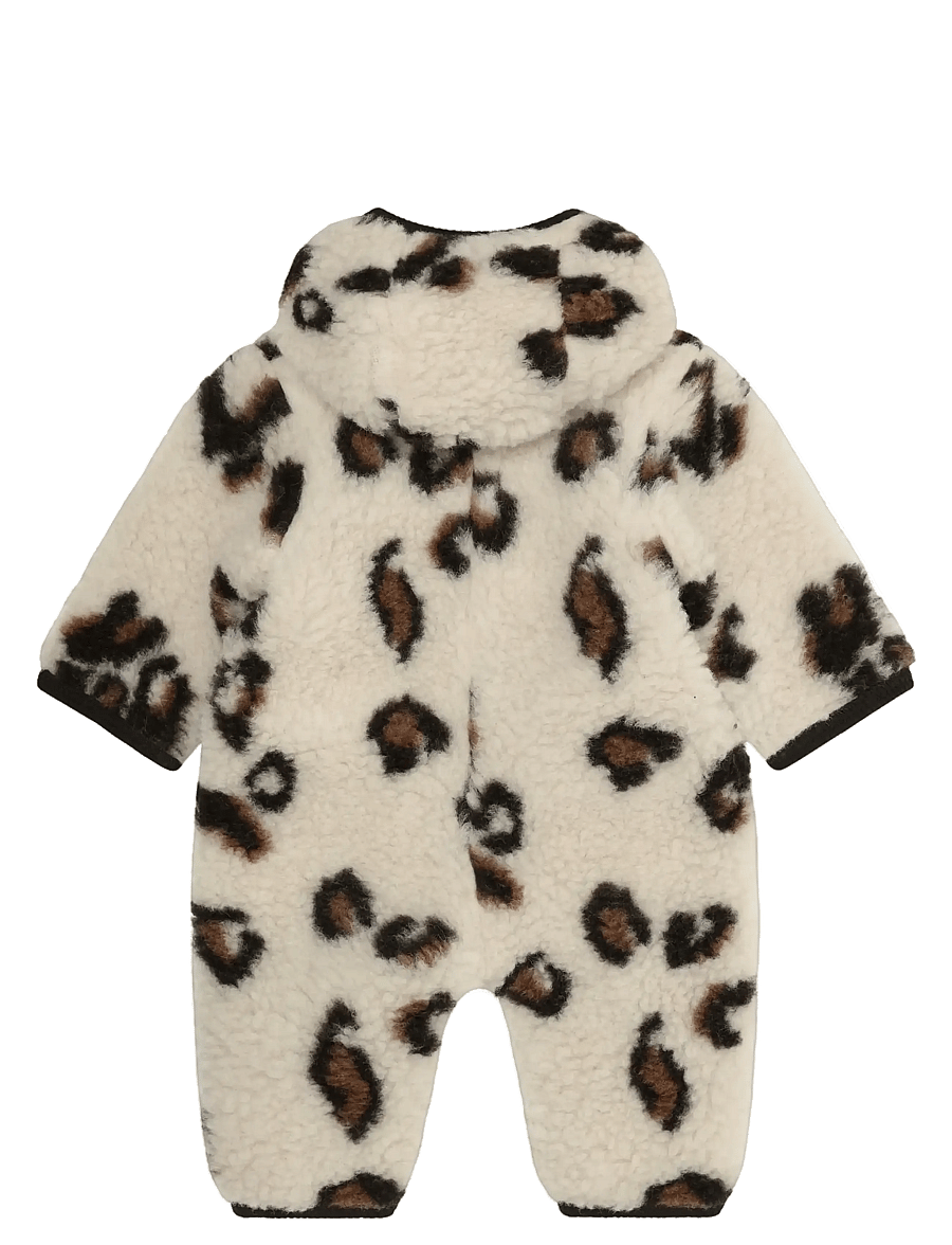 Huttelihut - Pram Suit Wool Teddy Jacq Lin - fleece sæt - cement - 1