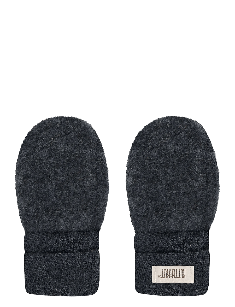 Huttelihut - Mittens Wool Fleece - beebikindad - navy melange - 0
