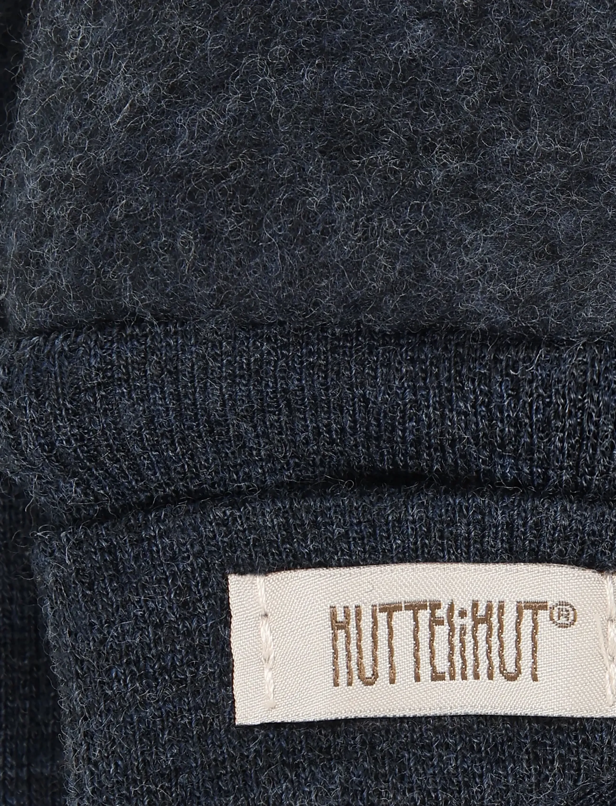 Huttelihut - Mittens Wool Fleece - beebikindad - navy melange - 2