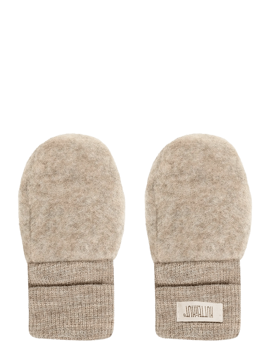 Huttelihut - Mittens Wool Fleece - babyvanter - savannah melange - 1