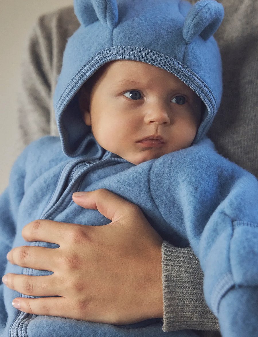 Huttelihut - Mittens Wool Fleece - babyvanter - savannah melange - 0