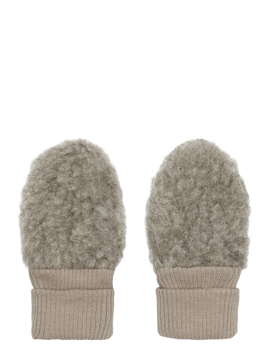 Huttelihut - Mittens Wool Teddy - camel melange - 1