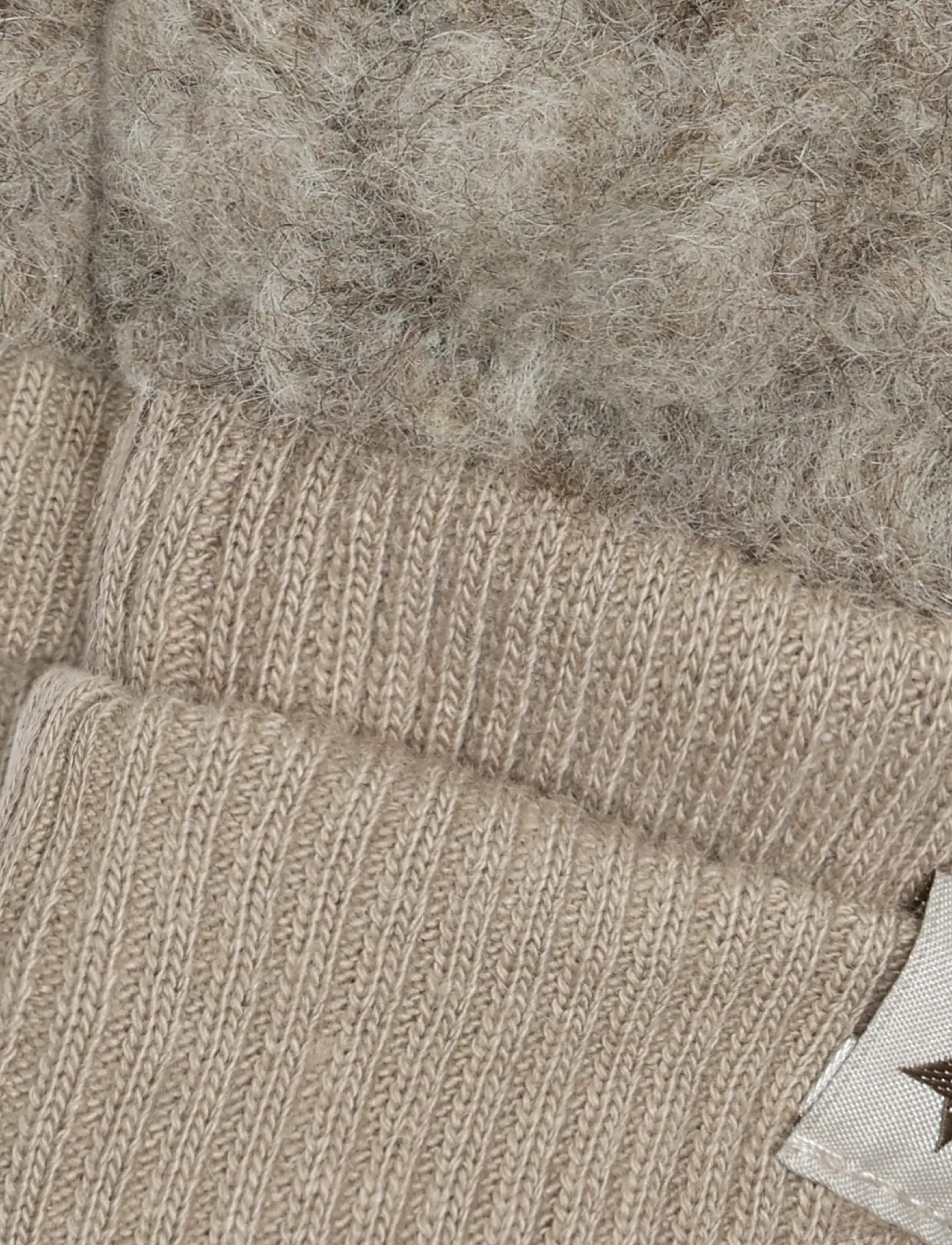 Huttelihut - Mittens Wool Teddy - camel melange - 2