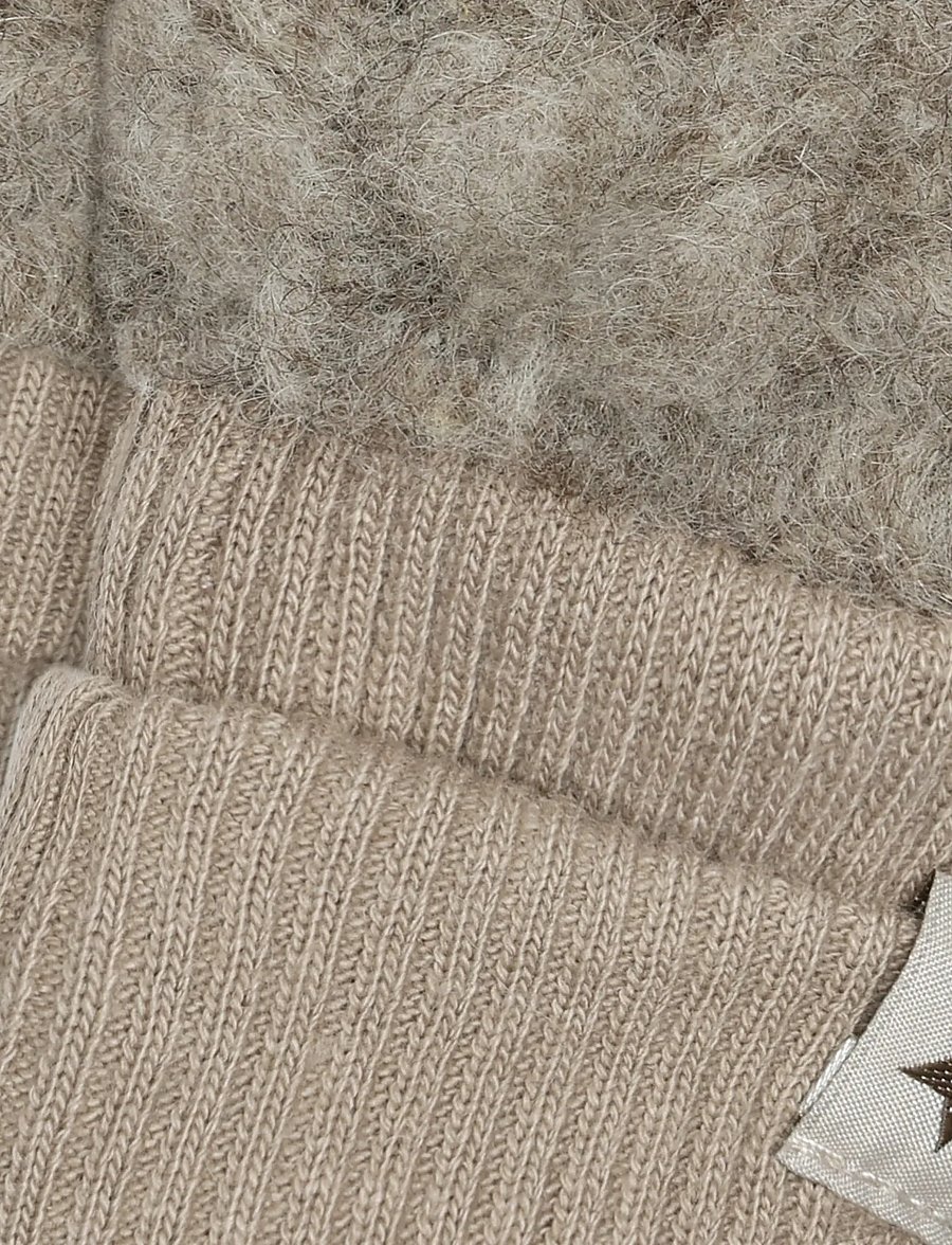 Huttelihut - Mittens Wool Teddy - camel melange - 2